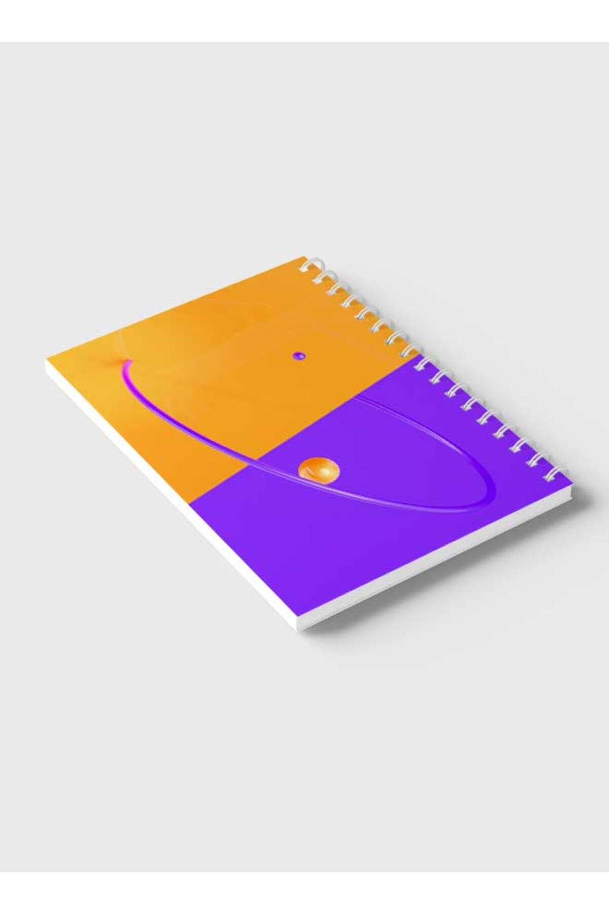 LOWHA-Spiral Notebook with Front and Back Hard Covers Featuring D Sphere Design 6