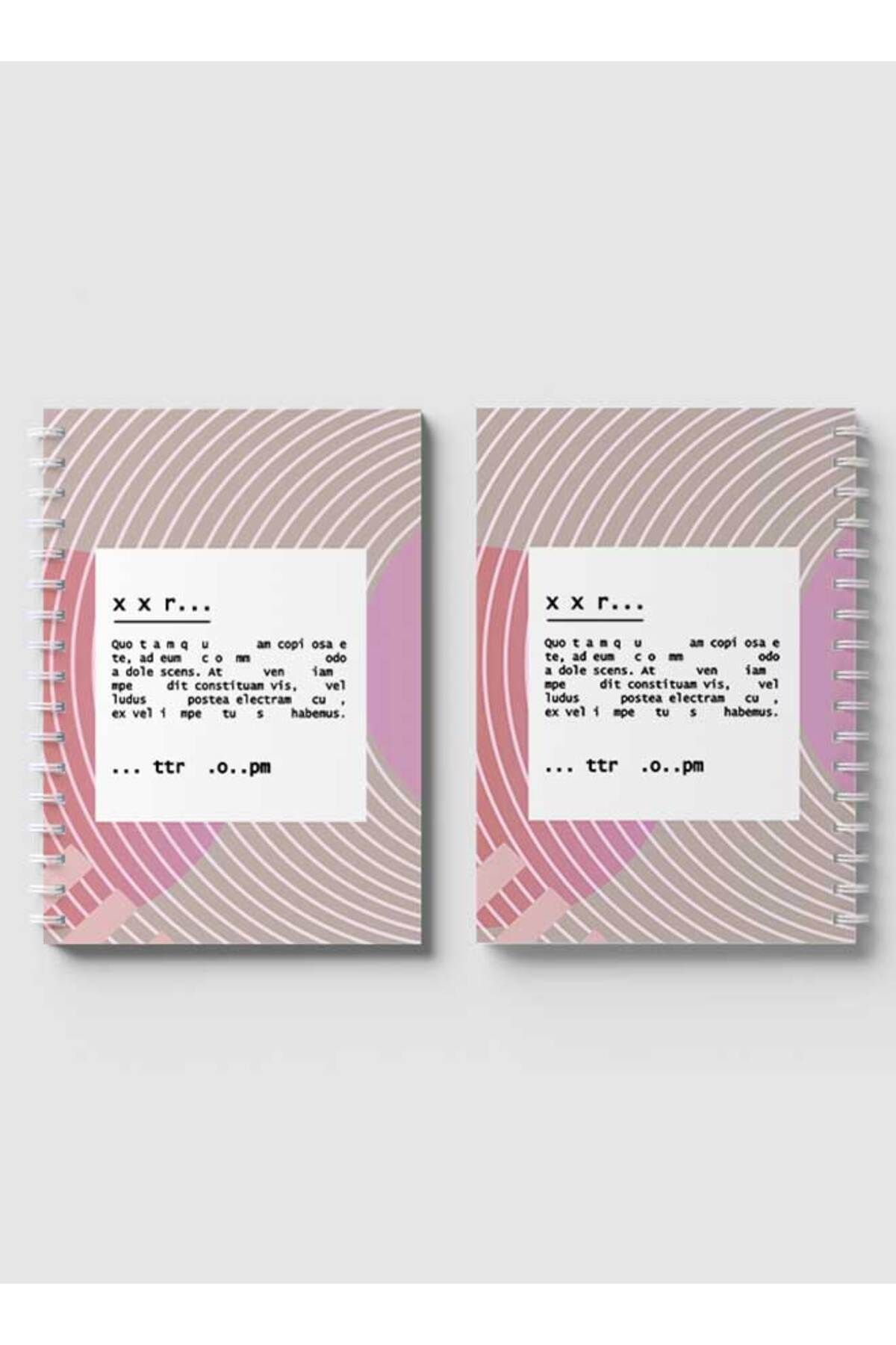 LOWHA-Spiral Notebook with Front and Back Hard Covers Featuring Abstract Design 4