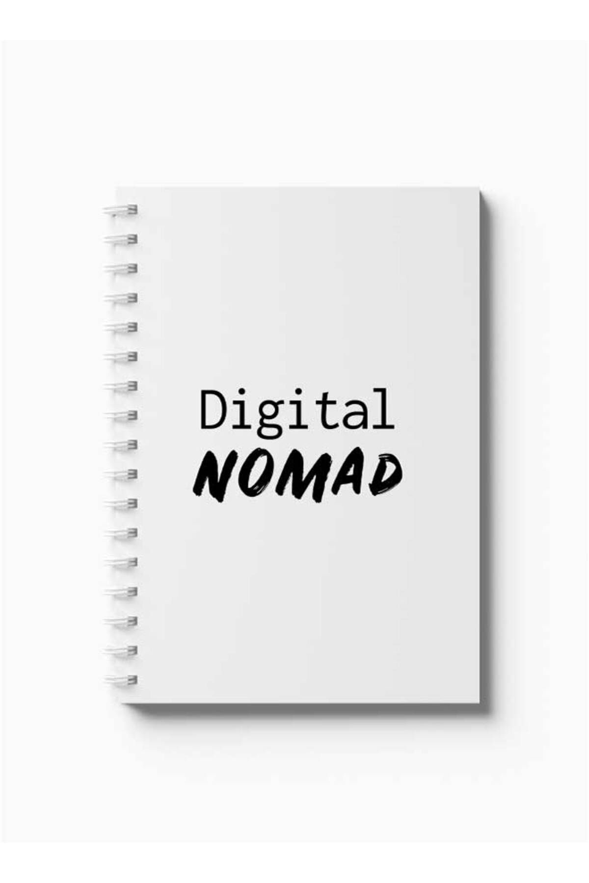 LOWHA-Spiral Notebook with Front and Back Hard Covers Featuring Digital Nomad Design 5