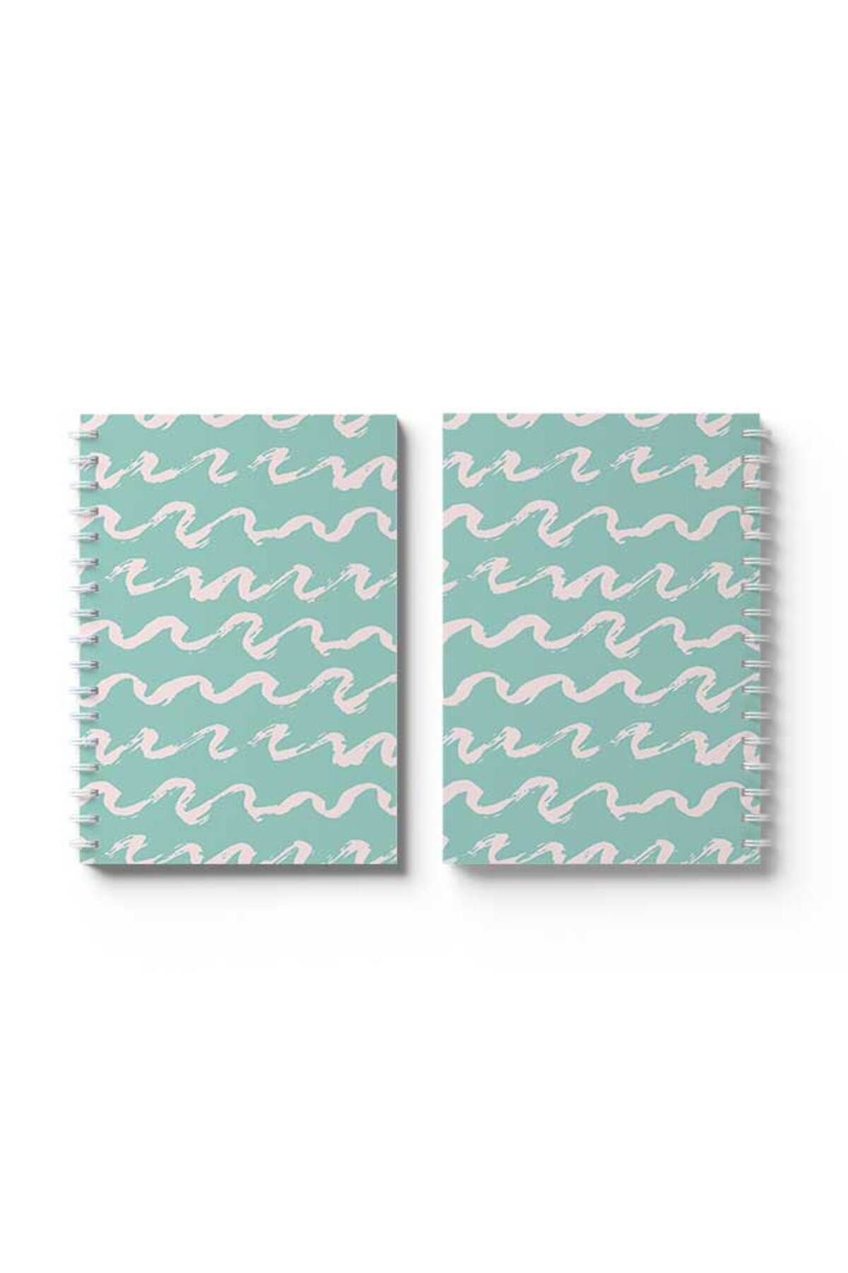 LOWHA-Spiral Notebook with Front and Back Hard Covers Featuring Shapes Design 4