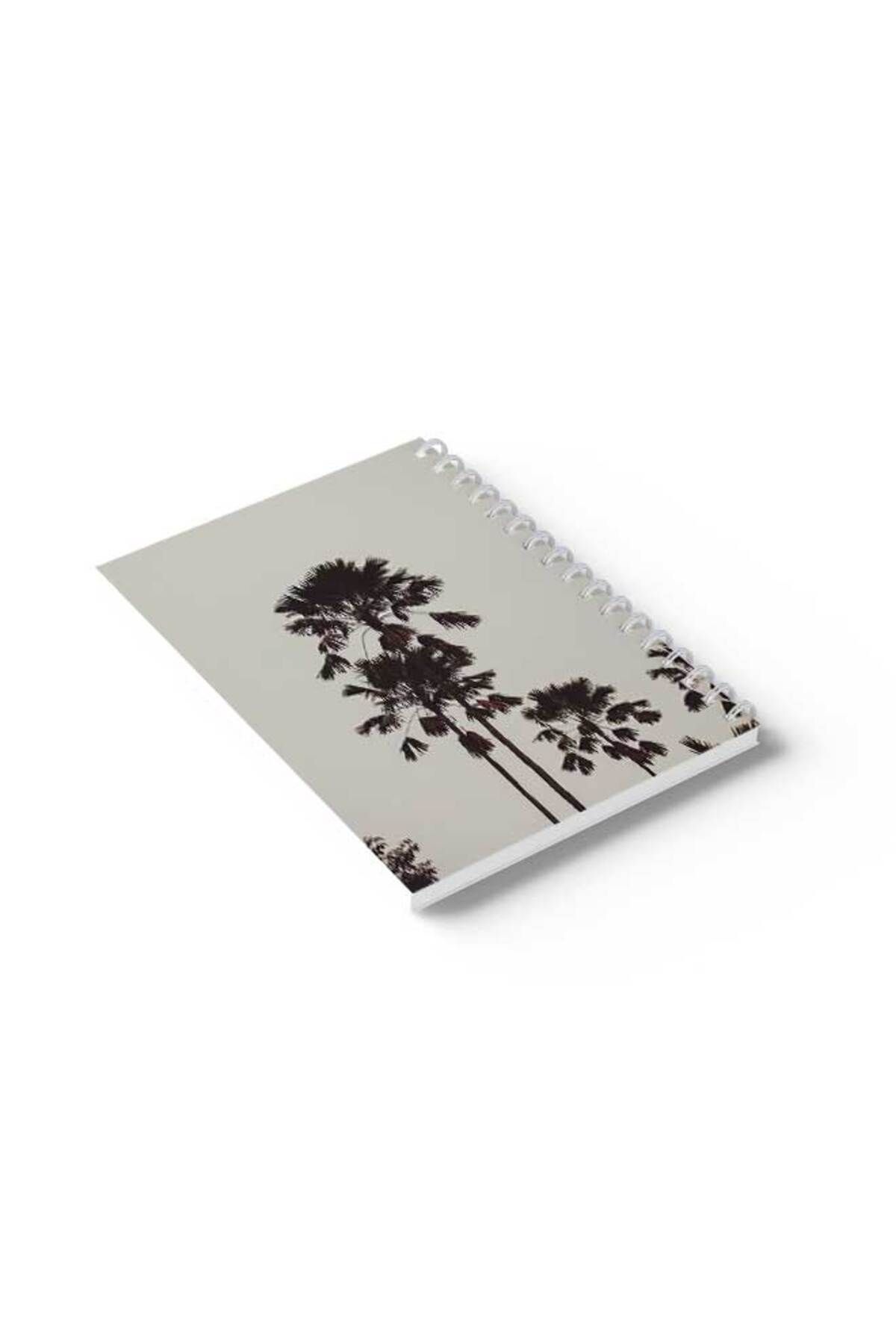 LOWHA-Spiral Notebook with Front and Back Hard Covers Featuring Palms Design 6