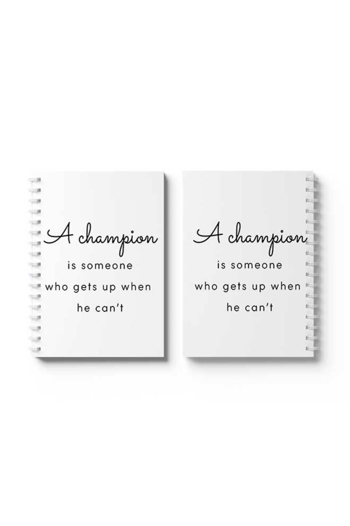 LOWHA-Spiral Notebook with Front and Back Hard Covers Featuring A Champion Design 4