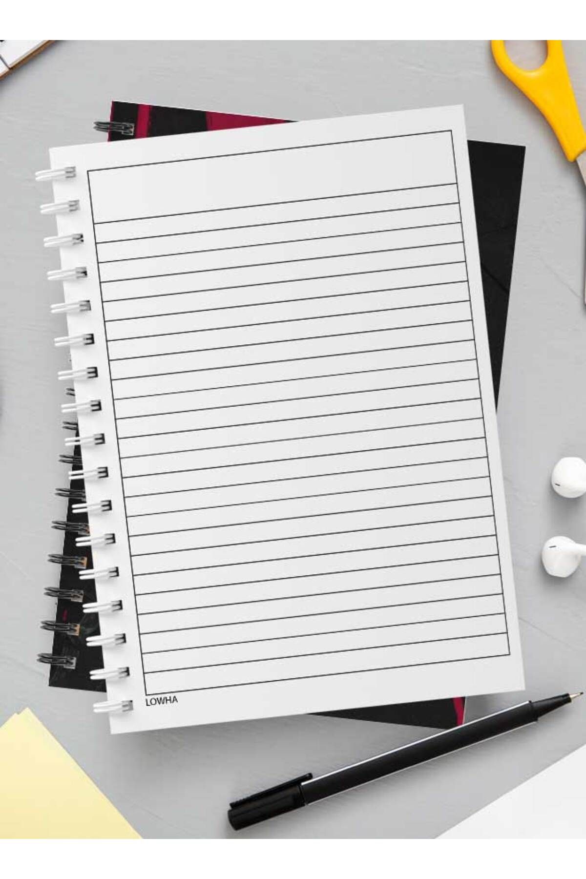 LOWHA-Spiral Notebook with Front and Back Hard Covers Featuring Squid Game Shapes Design 3
