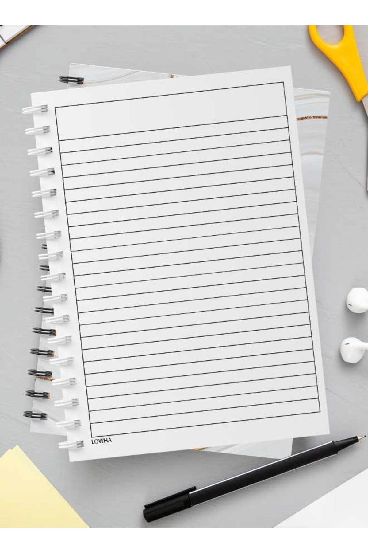 LOWHA-Spiral Notebook with Front and Back Hard Covers Featuring One Day Design 3