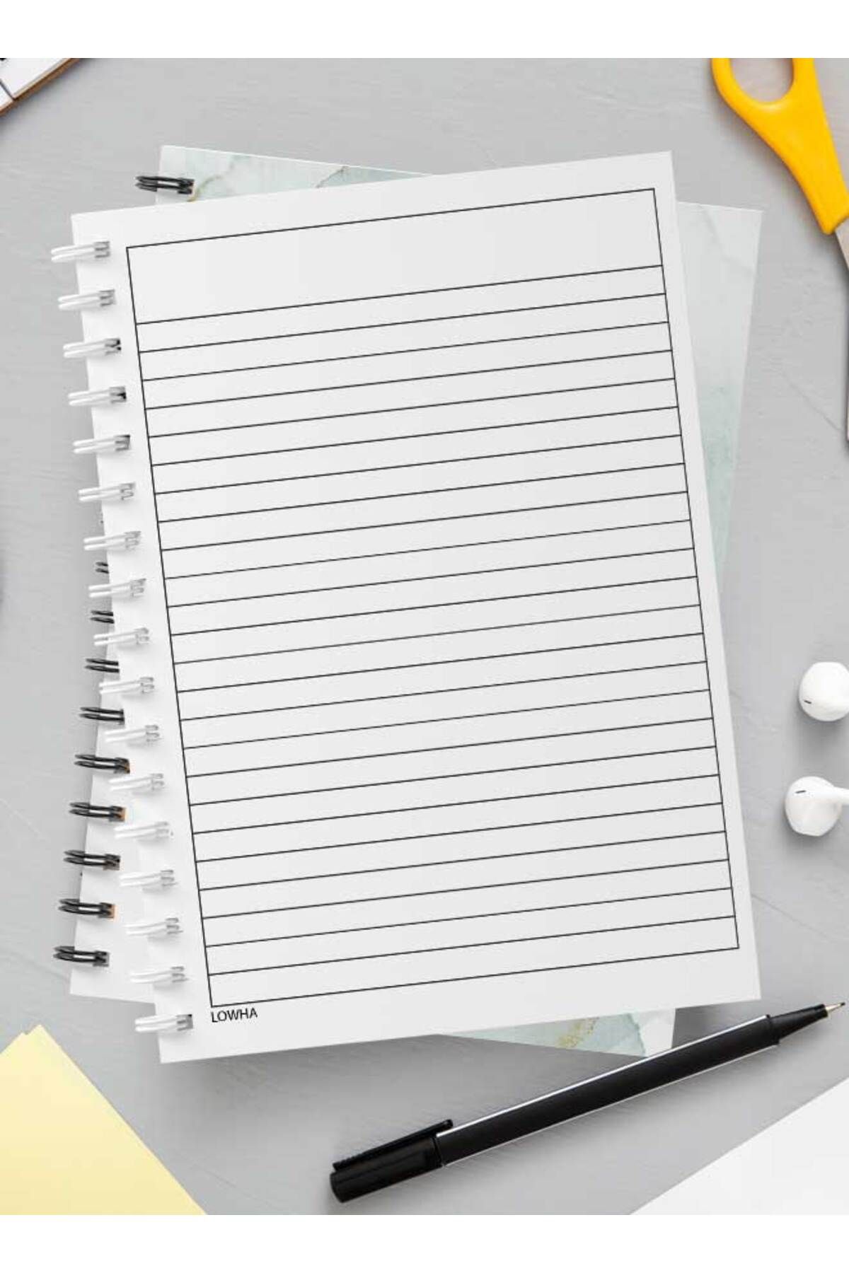LOWHA-Spiral Notebook with Front and Back Hard Covers Featuring Go with Your Dreams Design 3