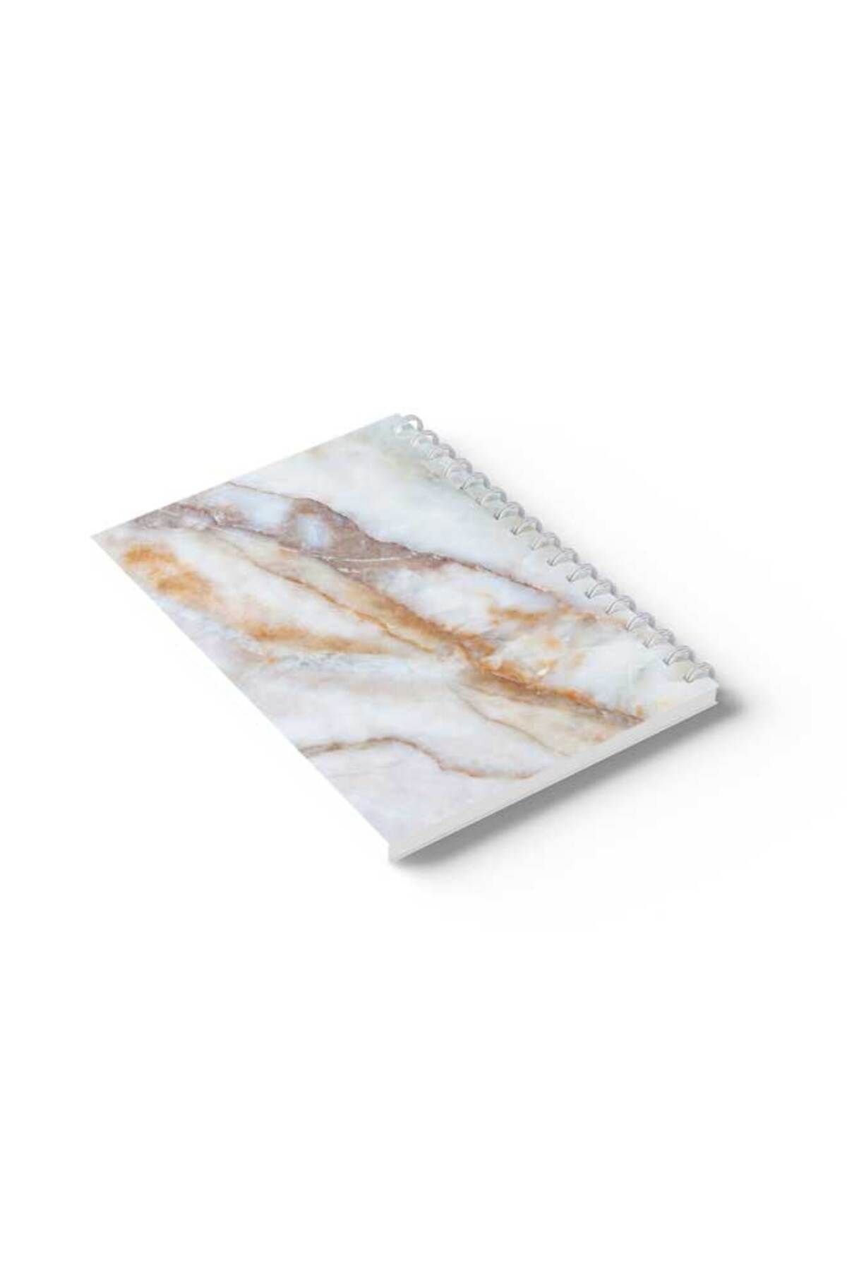 LOWHA-Spiral Notebook with Front and Back Hard Covers Featuring Marble Design 6