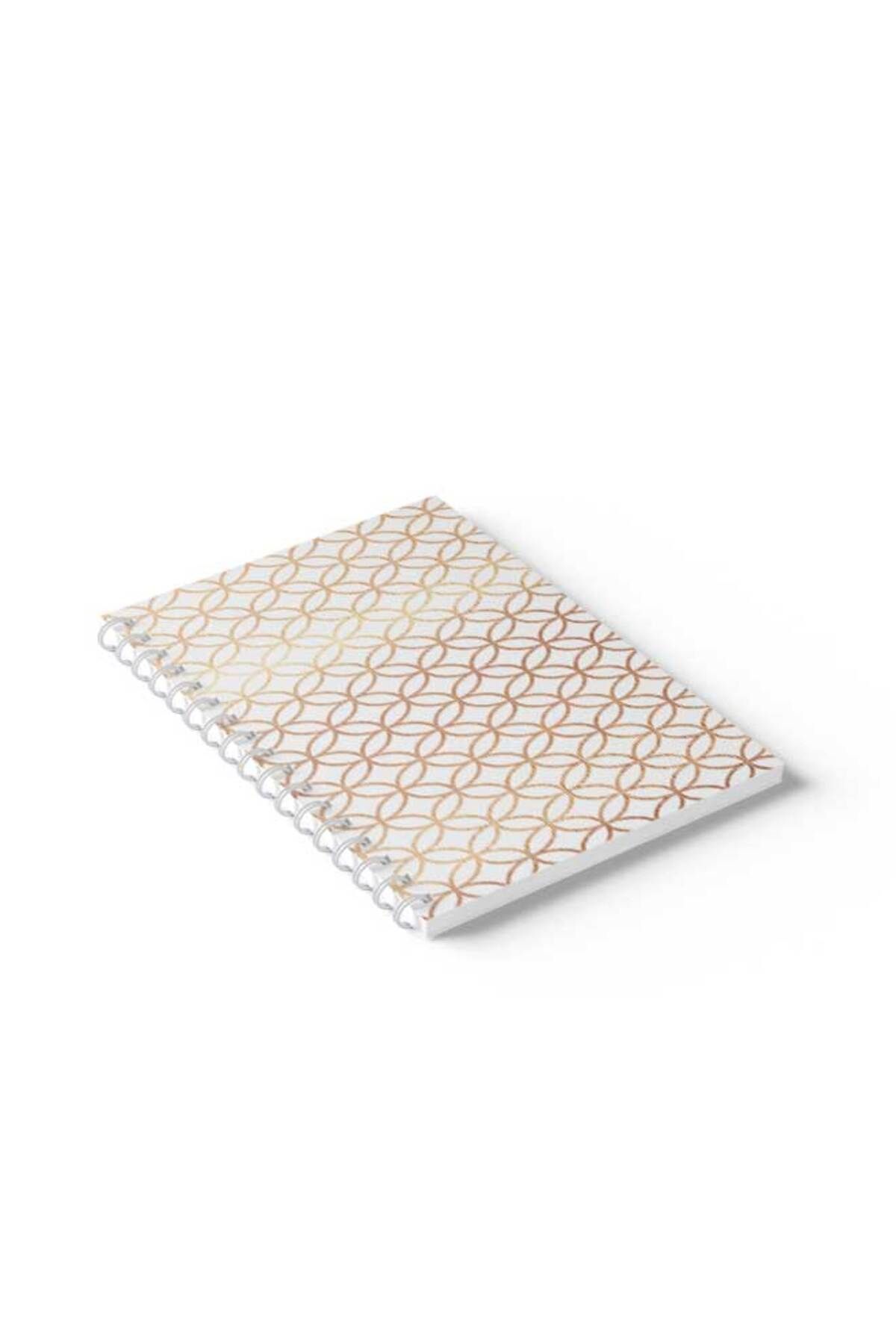 LOWHA-Spiral Notebook with Front and Back Hard Covers Featuring Shapes Design 2