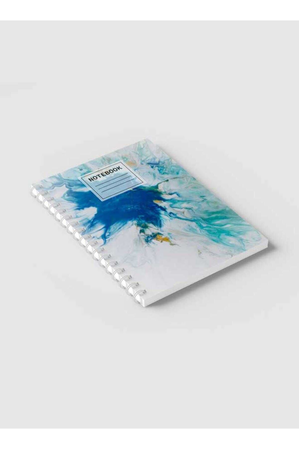 LOWHA-Spiral Notebook with Front and Back Hard Covers Featuring Ceramic Texture Design 2