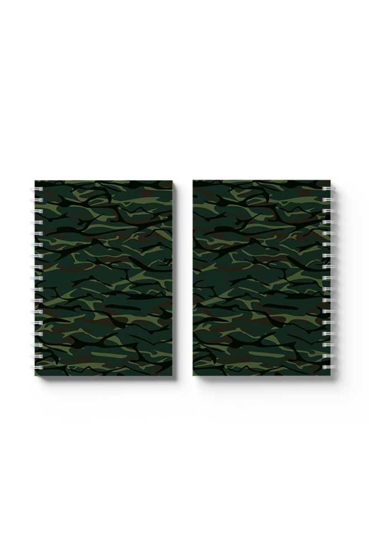 LOWHA-Spiral Notebook with Front and Back Hard Covers Featuring Shapes Design 4