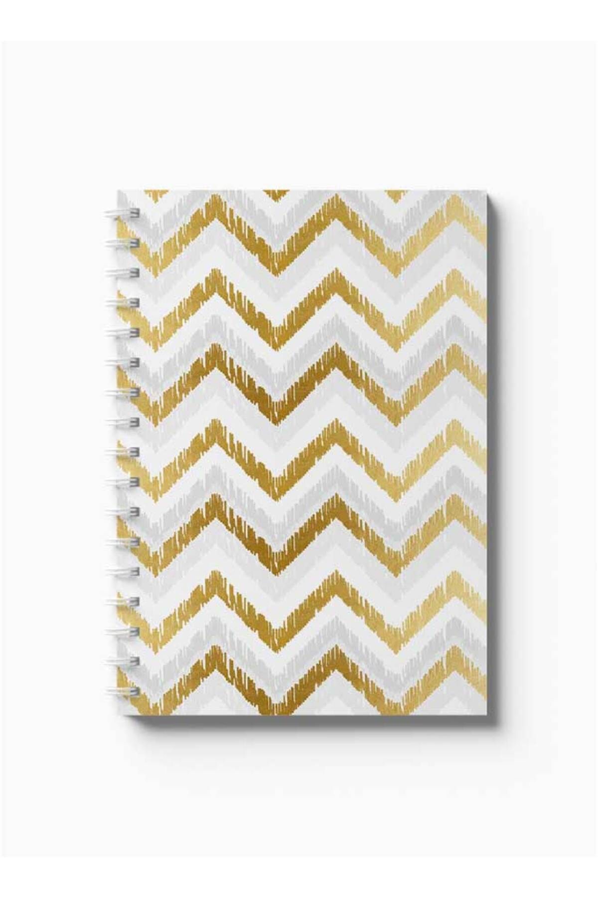 LOWHA-Spiral Notebook with Front and Back Hard Covers Featuring Zig Zag Design 5