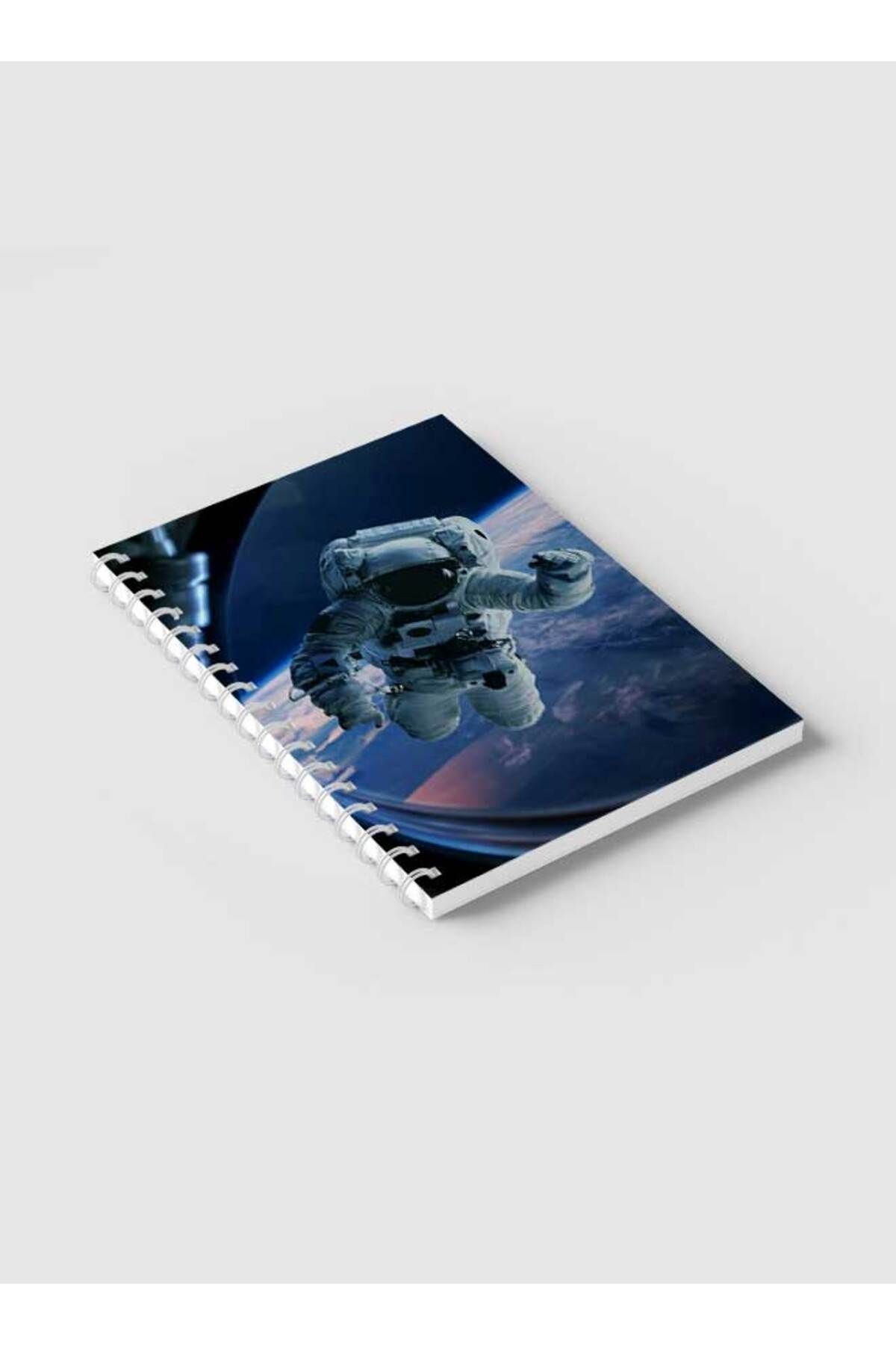 LOWHA-Spiral Notebook with Front and Back Hard Covers Featuring Astronaut Design 6