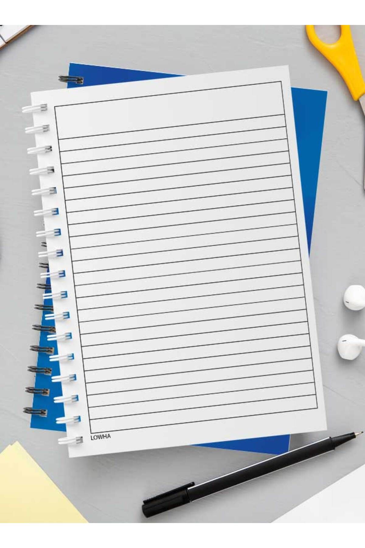 LOWHA-Spiral Notebook with Front and Back Hard Covers Featuring Minimalist Gradient Design 3