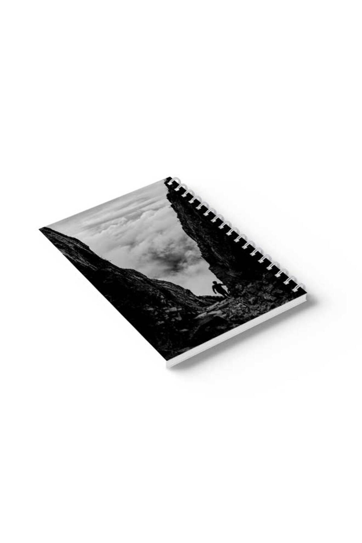 LOWHA-Spiral Notebook with Front and Back Hard Covers Featuring Through the Mountains Design 6