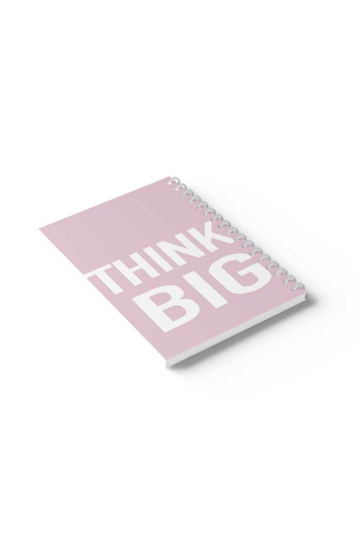LOWHA-Spiral Notebook with Front and Back Hard Covers Featuring Think Big Design 6