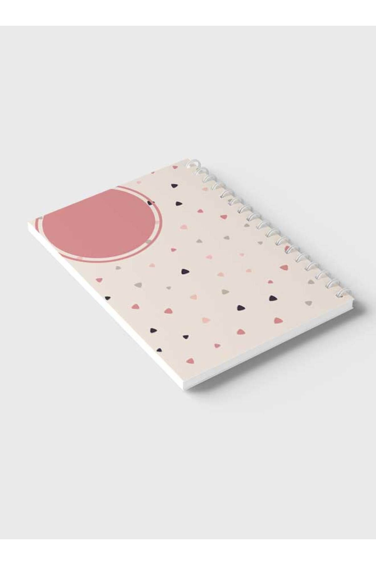 LOWHA-Spiral Notebook with Front and Back Hard Covers Featuring Graphic Shapes Design 6