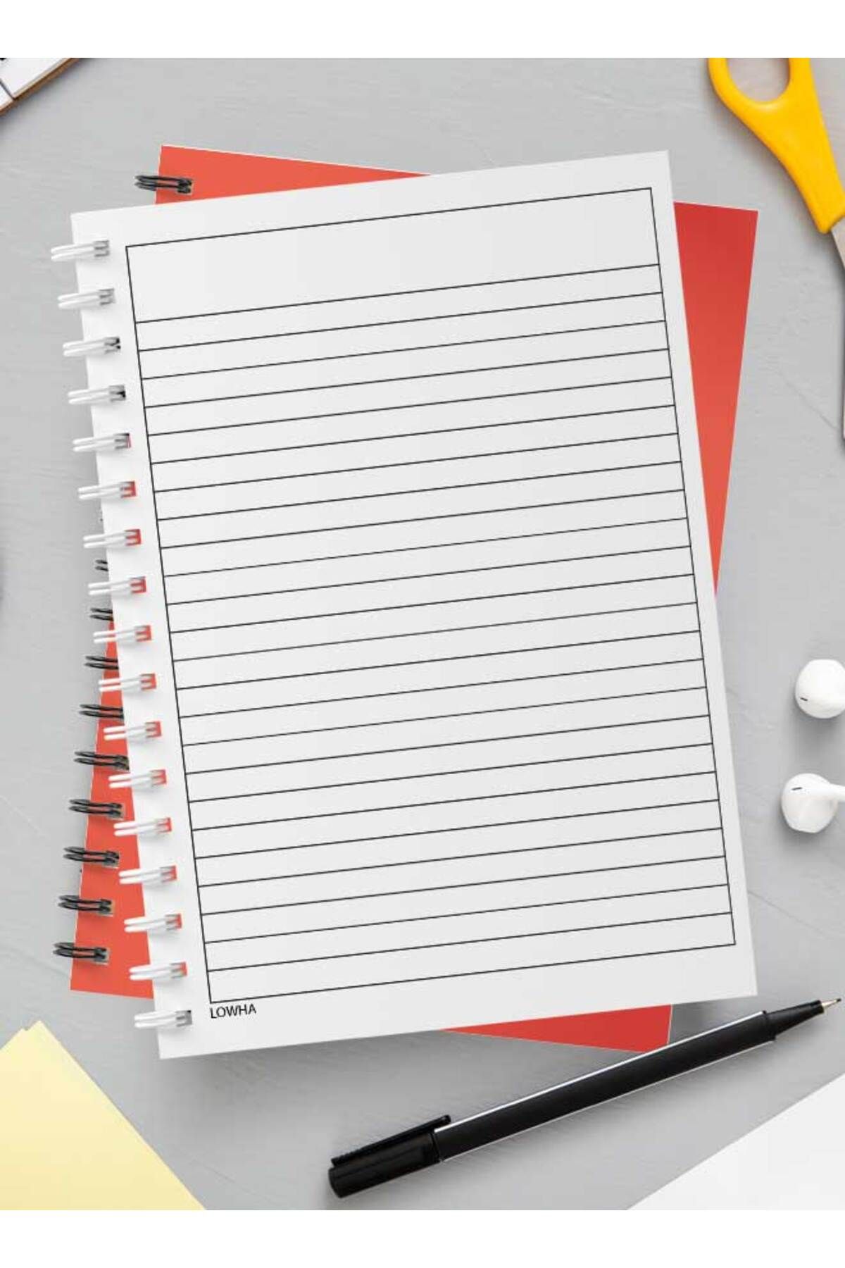 LOWHA-Spiral Notebook with Front and Back Hard Covers Featuring Minimalist Gradient Design 3