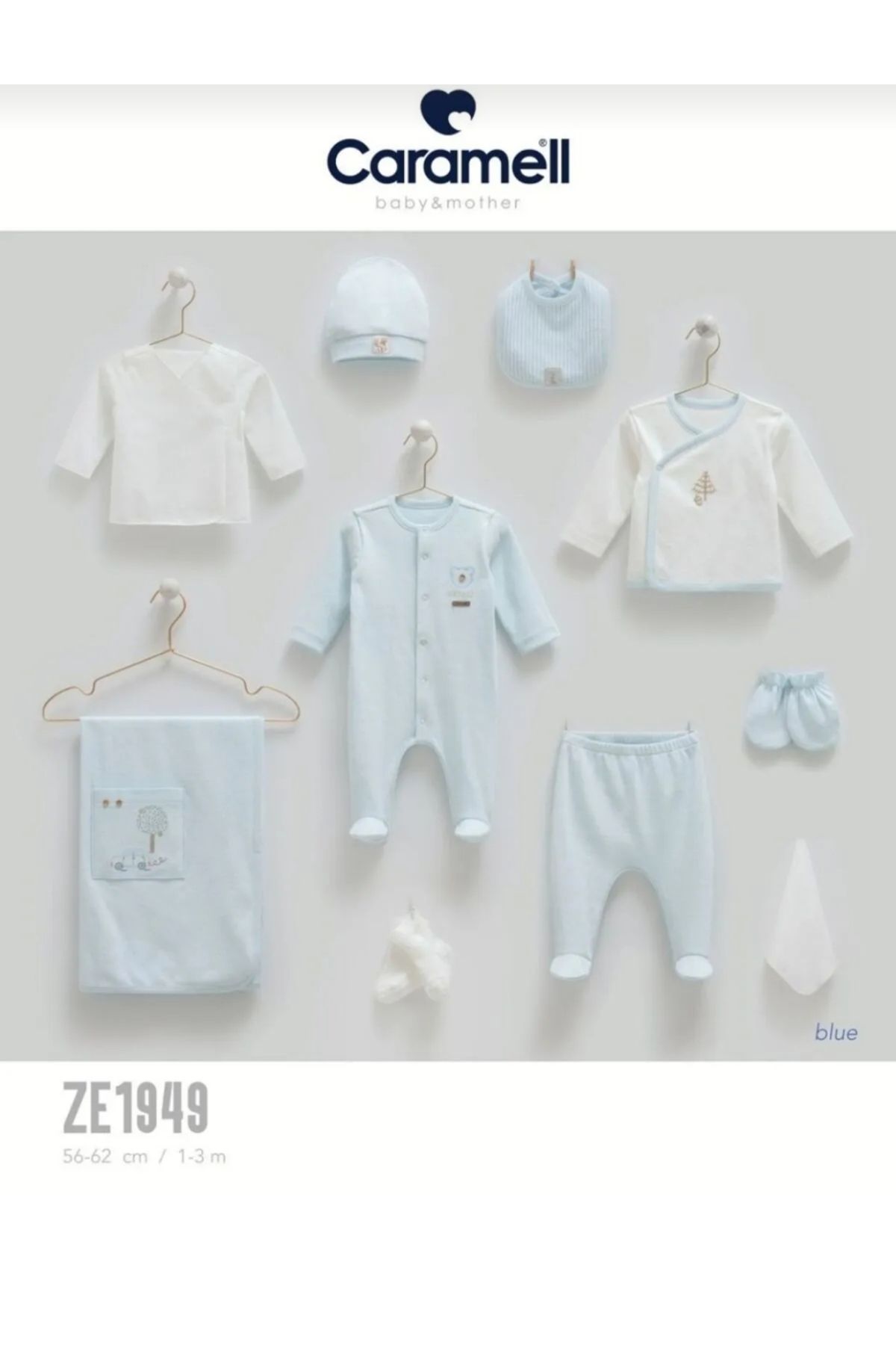 Caramell-Cute Cart Squirrel Pattern Newborn 10 Piece Hello Forest Hospital Exit Zibın Set 1949 Aly 2