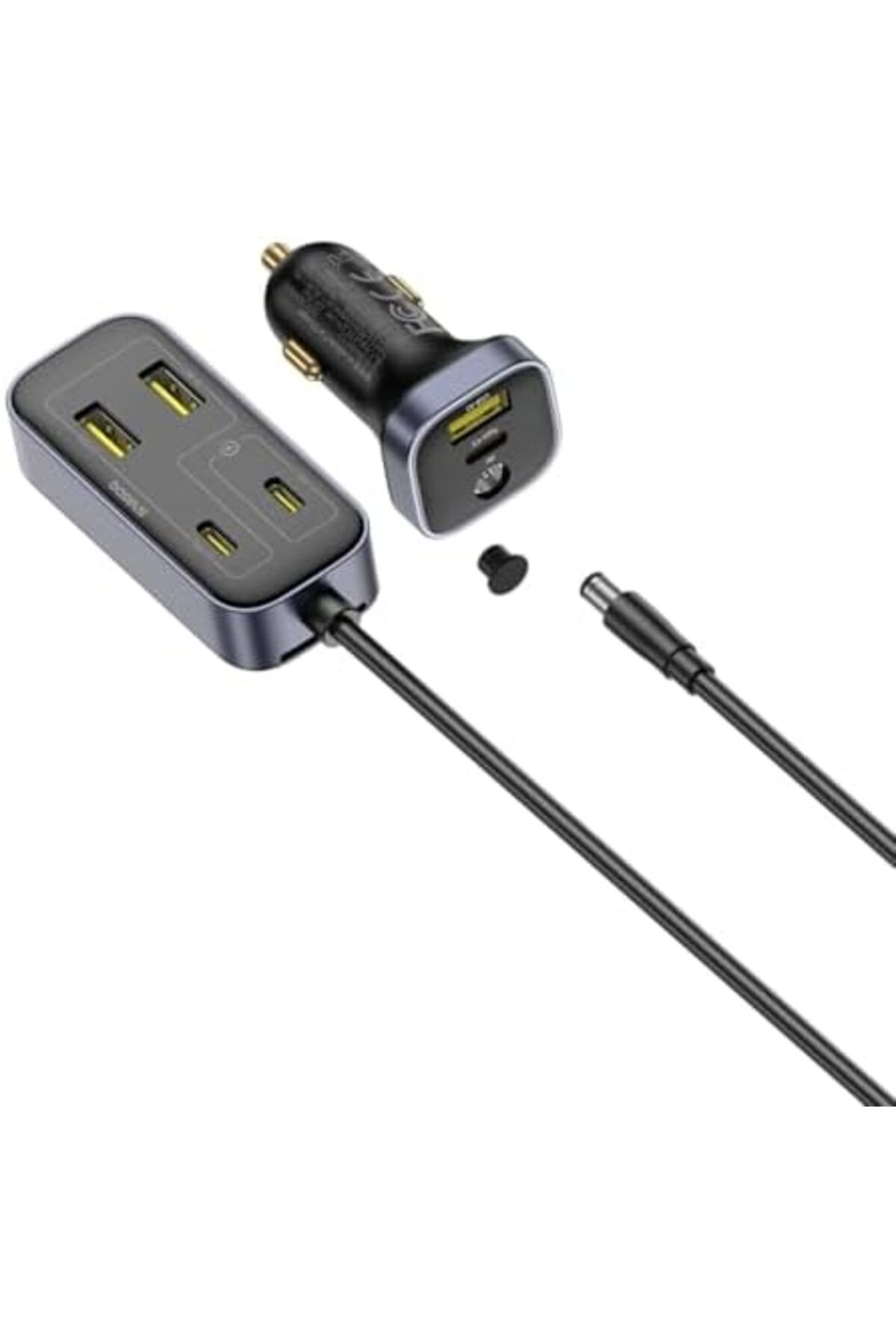 Baseus-Car Charger L1 with Back Seat Power, 110W, Black Cosmic 4