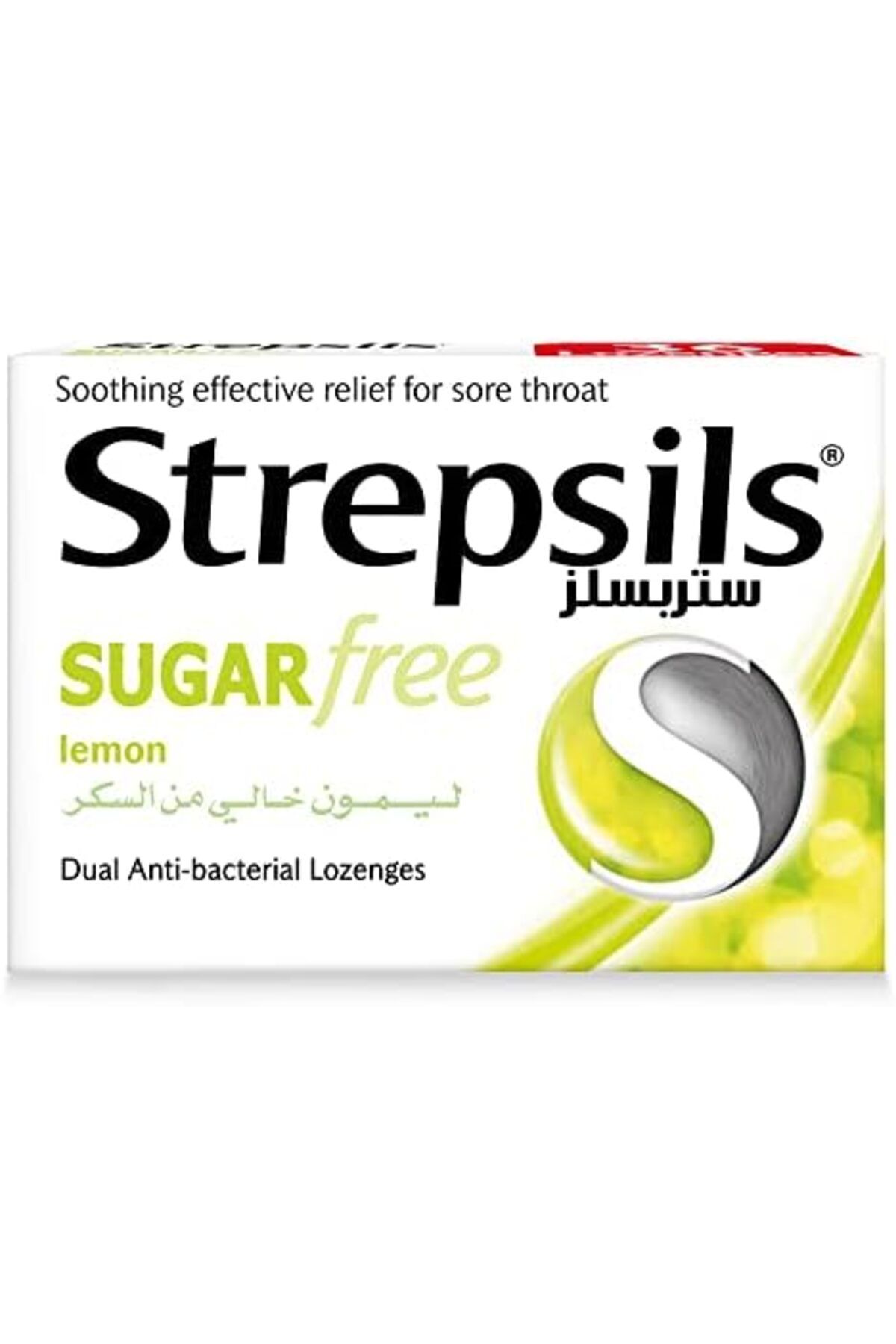 STREPSİLS-Lemon Sugar Free, Dual Anti-Bacterial Action, Soothing Effective Relief from Sore Throats, 4