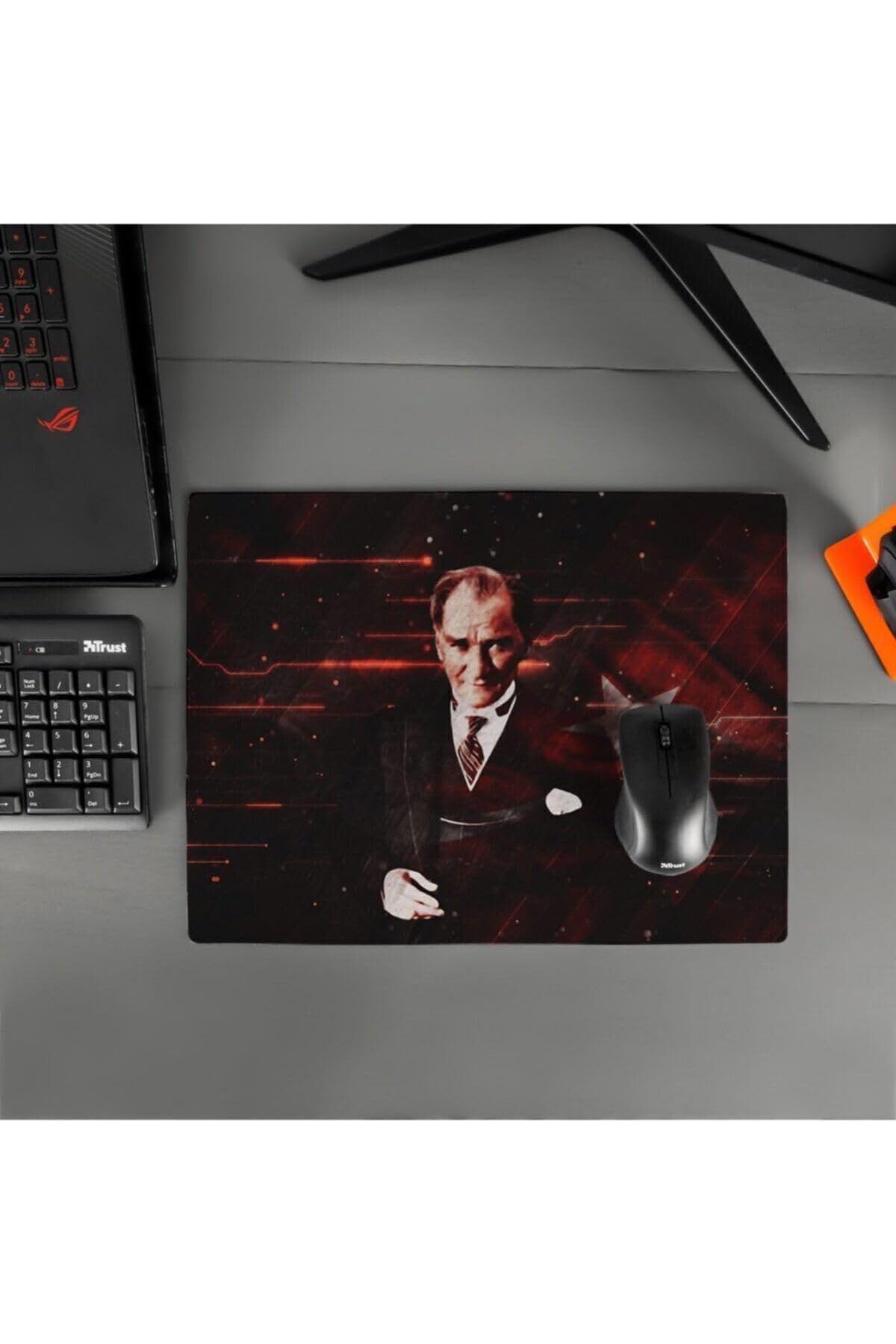 Yıldızan Atatürk Tasarımlı 40X30 Mousepad - Mouse Pad - Fare Altlığı 980005
