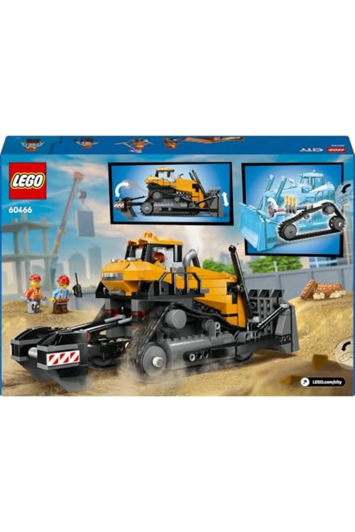 اسانشاپ سیتی بولدوزر زرد ۶۰۴۶۶ – وسیله نقلیه با تم کارگاه ساختمانی برای کودکان ۸ سال و بالاتر