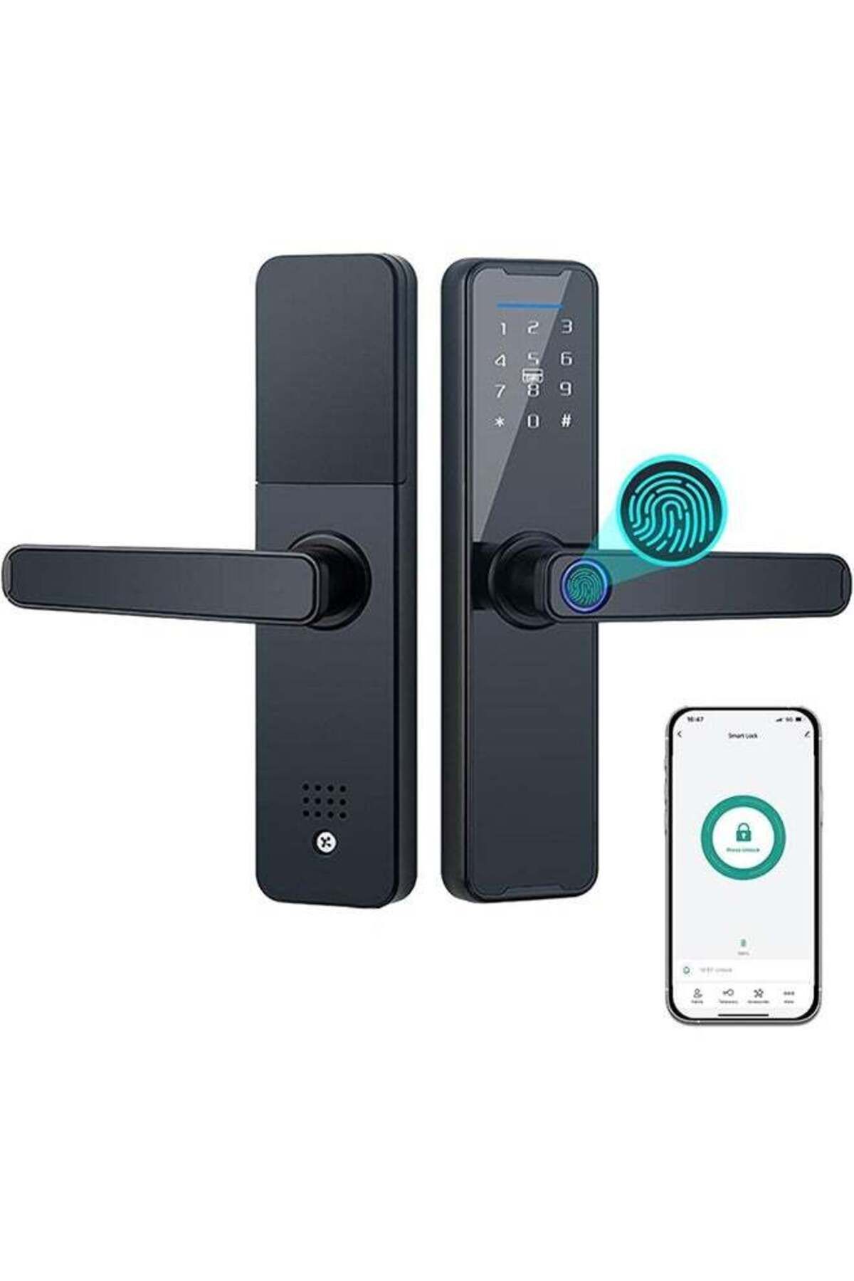 Lumely-5 IN 1 Double Bolt Smart Door Lock, with Fingerprint, Keypad and APP Control, Keep Home Safe 1