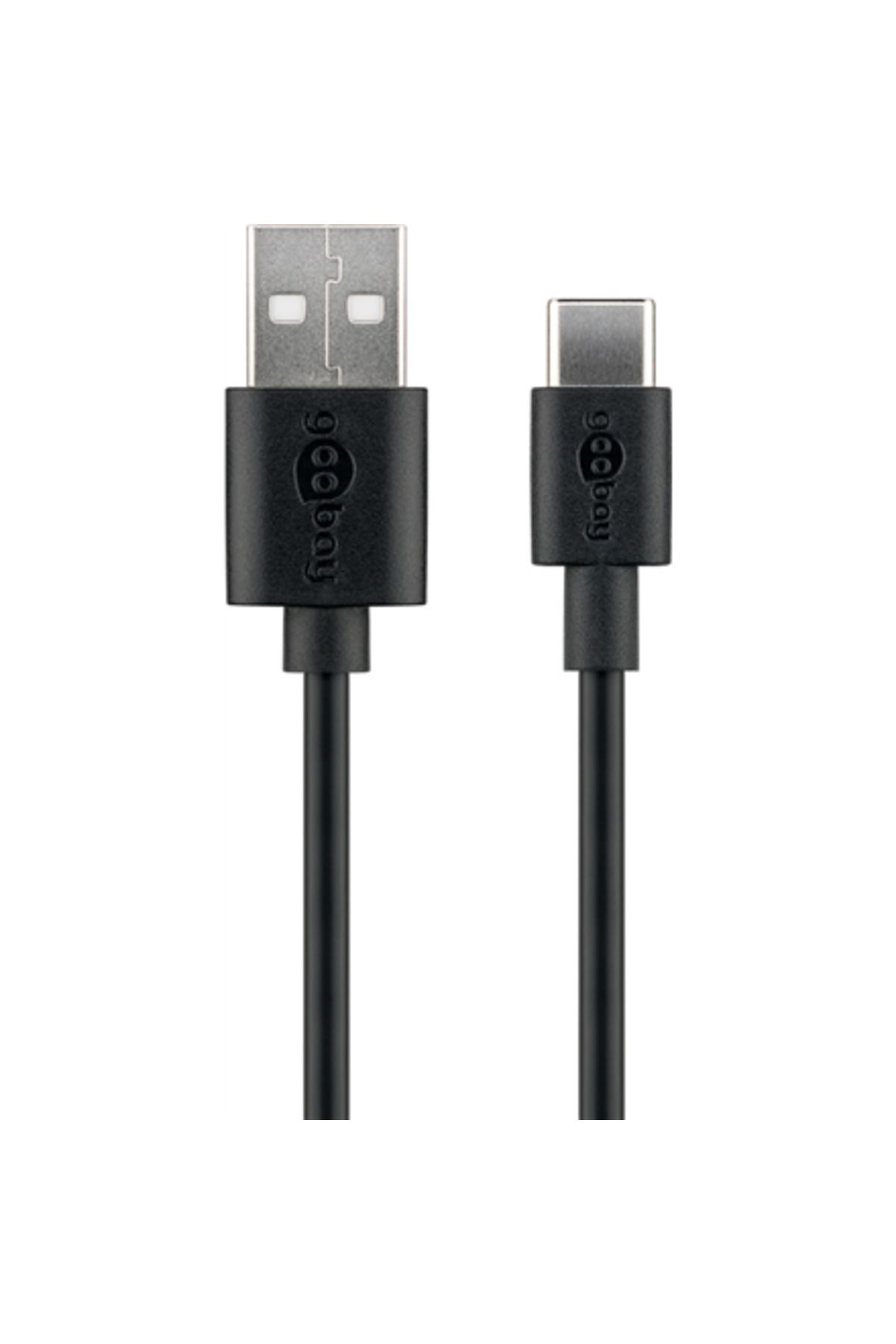 goobay-| Cablu USB-C | Masculă | USB Tip-A cu 4 pini | Masculă | USB-C cu 24 de pini | Negru | 3 m 1