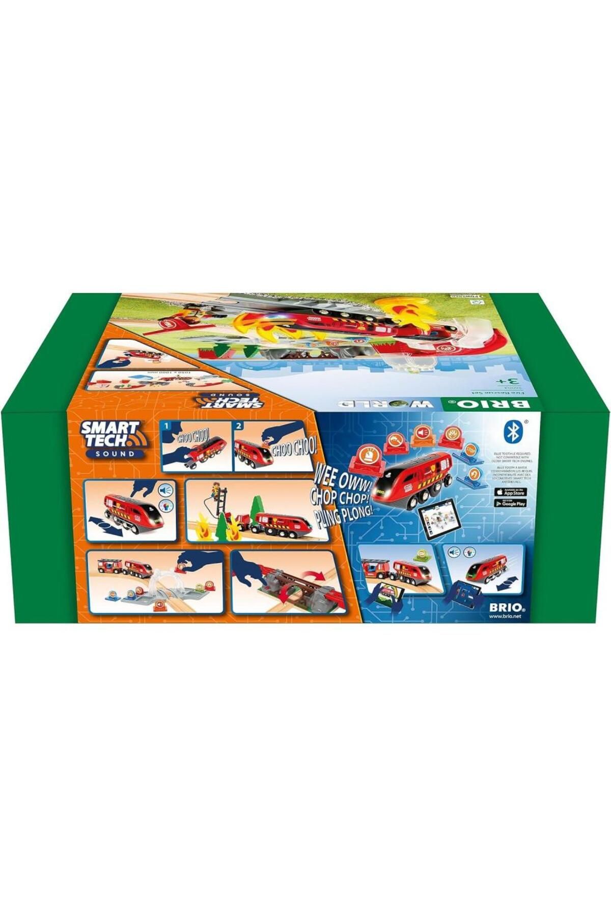 BRIO-Smart fire engine train set 12