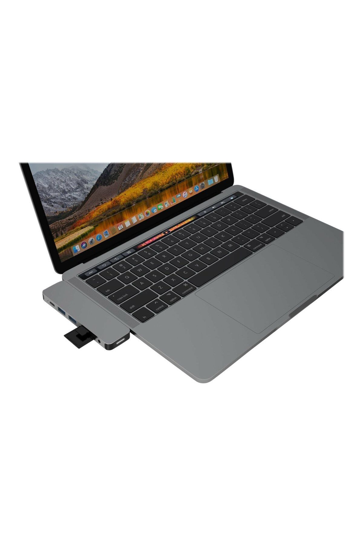 3DHyperStudio-Hyper HyperDrive USB-C 7-in-1 Laptop Form-Fit Hub - Space Grey 15