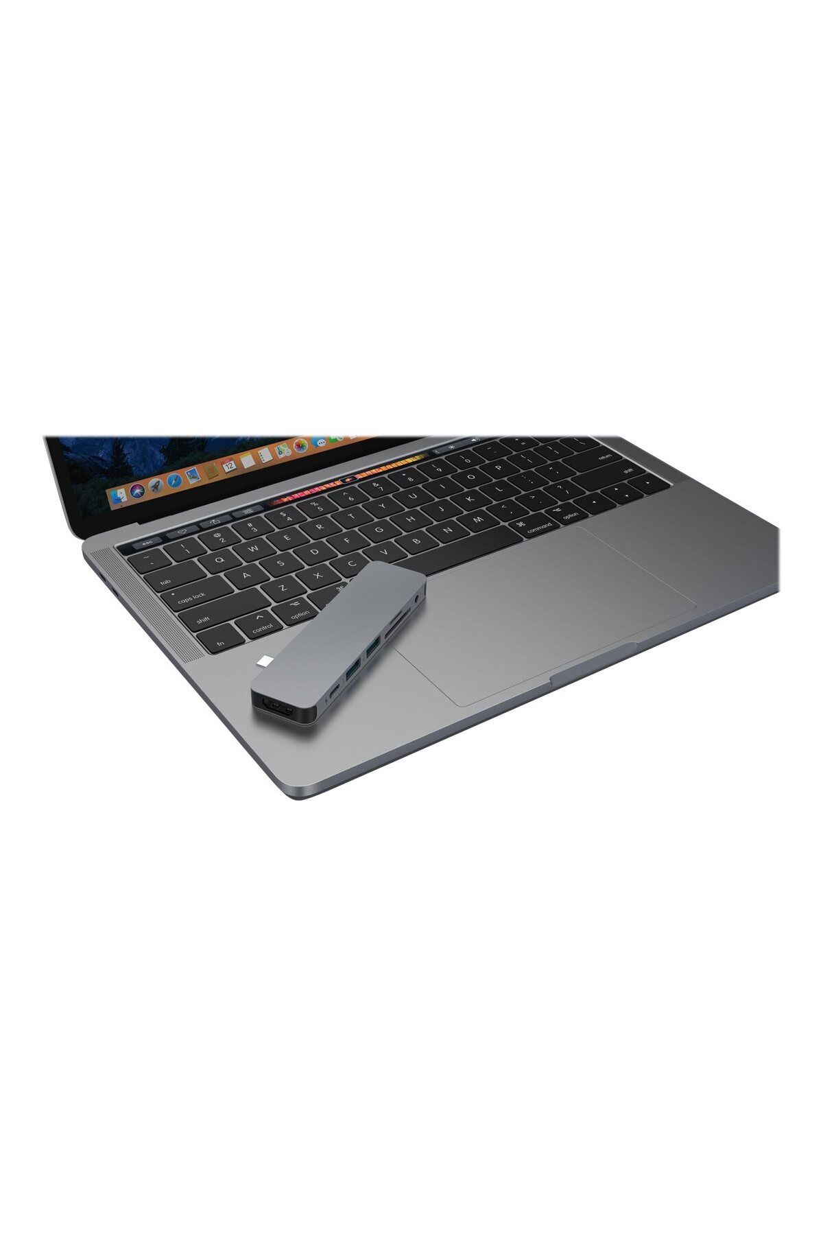 3DHyperStudio-Hyper HyperDrive USB-C 7-in-1 Laptop Form-Fit Hub - Space Grey 7