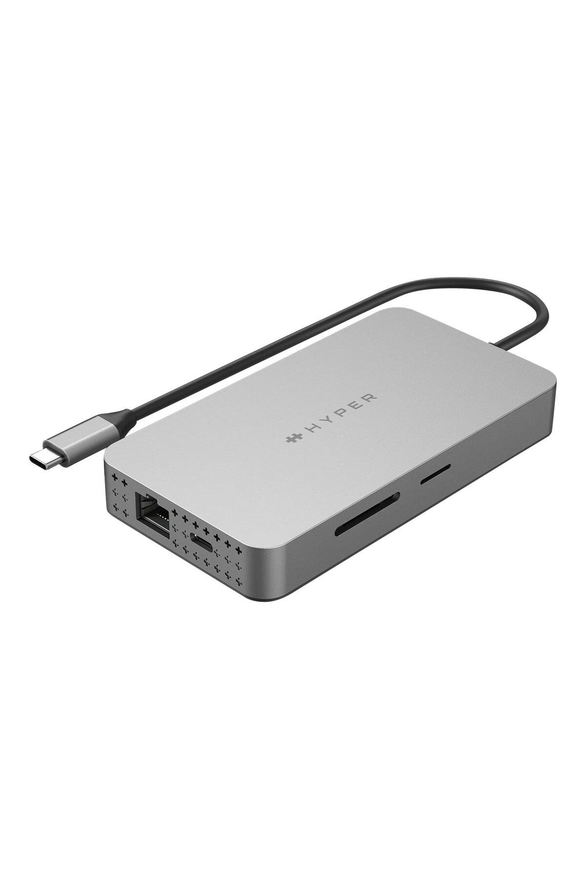 3DHyperStudio-Uniwersalna Stacja Dokująca HyperDrive USB-C 10w1 z Podwójnym HDMI i Portami Ethernet LAN (RJ-45) 3