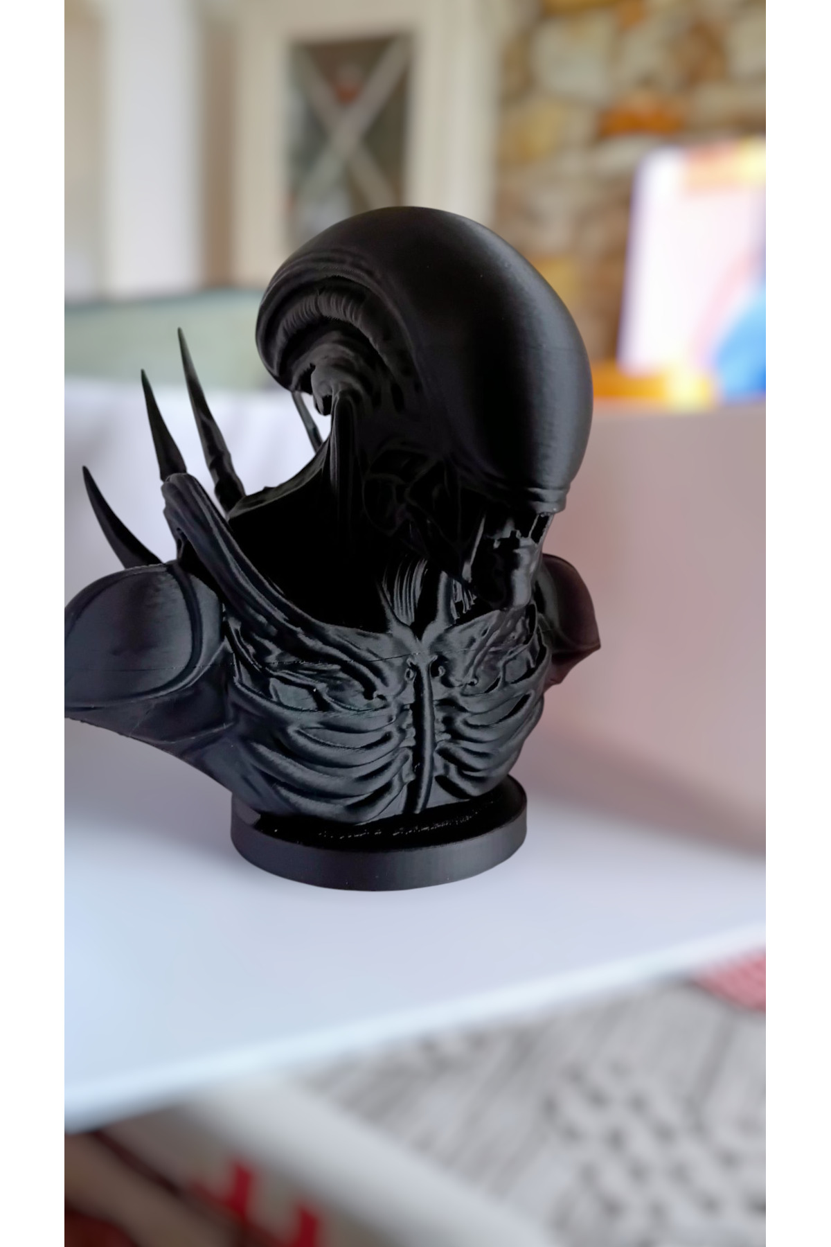 Figurine Alien Xenomorph 17 cm – Statue détaillée de personnage de film imprimée en 3D