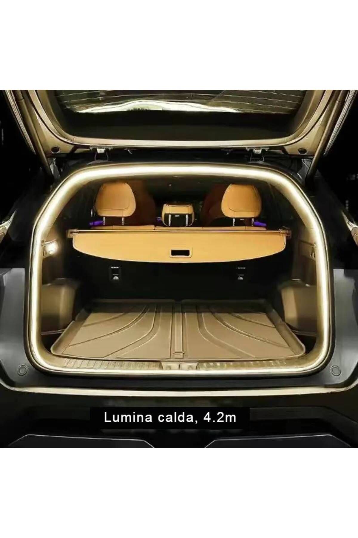 BGRJ Automotive Bandă Led Auto Pentru Iluminarea Portbagajului, Lumină Caldă, 12v, Universală - One Size