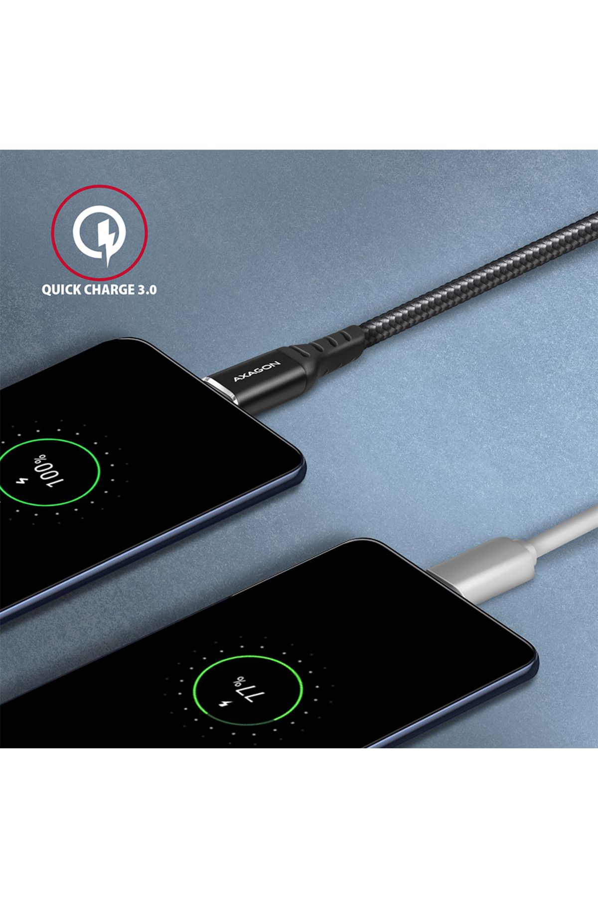 Axagon-Data and charging USB 2.0 cable, 1 m | BUCM-AM10AB | USB-C to USB-A 5