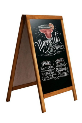 tuvalcim Menü Ve Fiyat Tahtası Natural Renk Ağaç Çerçeveli 90 x 50 Tebeşirli ...