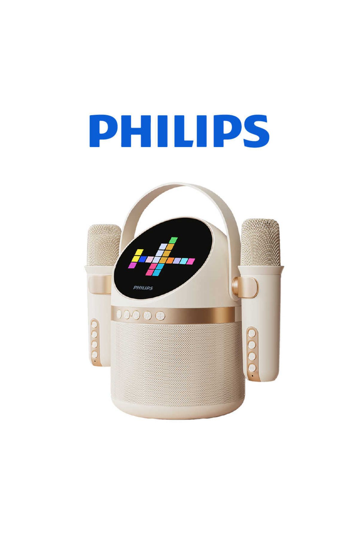 Philips-Wireless speaker with 2 Karoke microphones.5W RMS output power,6 vocal effects 1