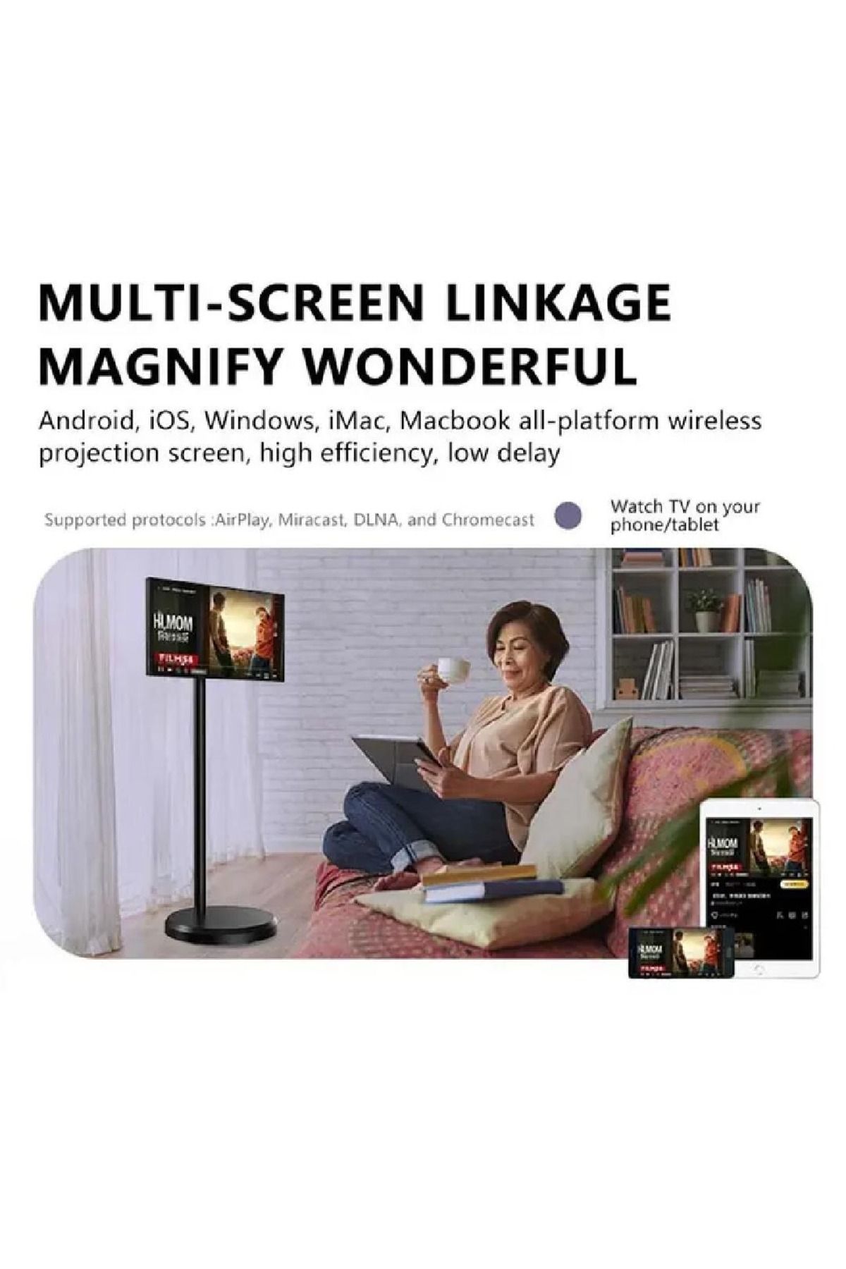 Generic-Tac Tac - 21.5-inch Android Smart Touchscreen Portable Monitor with Built-in Stand, 64GB, 4GB RAM 3