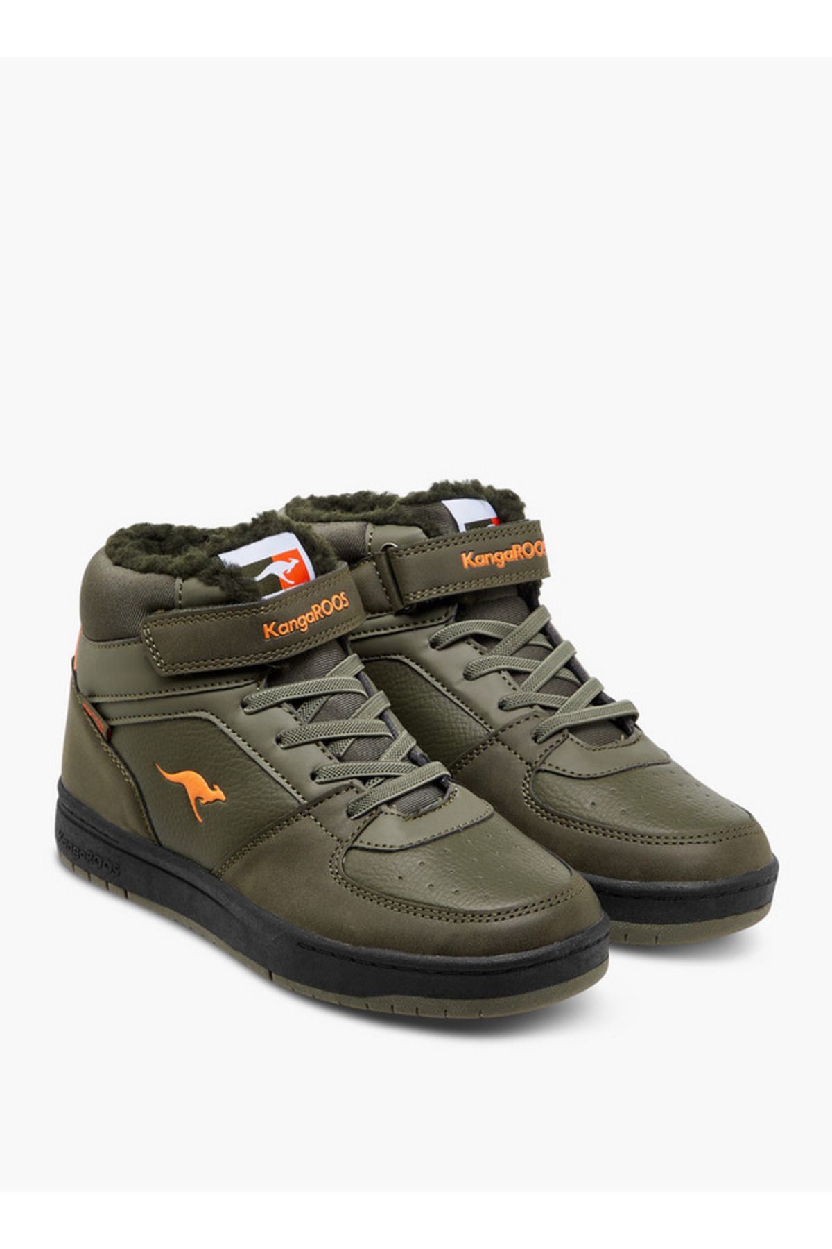 Kangaroos-Boys' Panelled High Top Shoes with Hook and Loop Closure 1