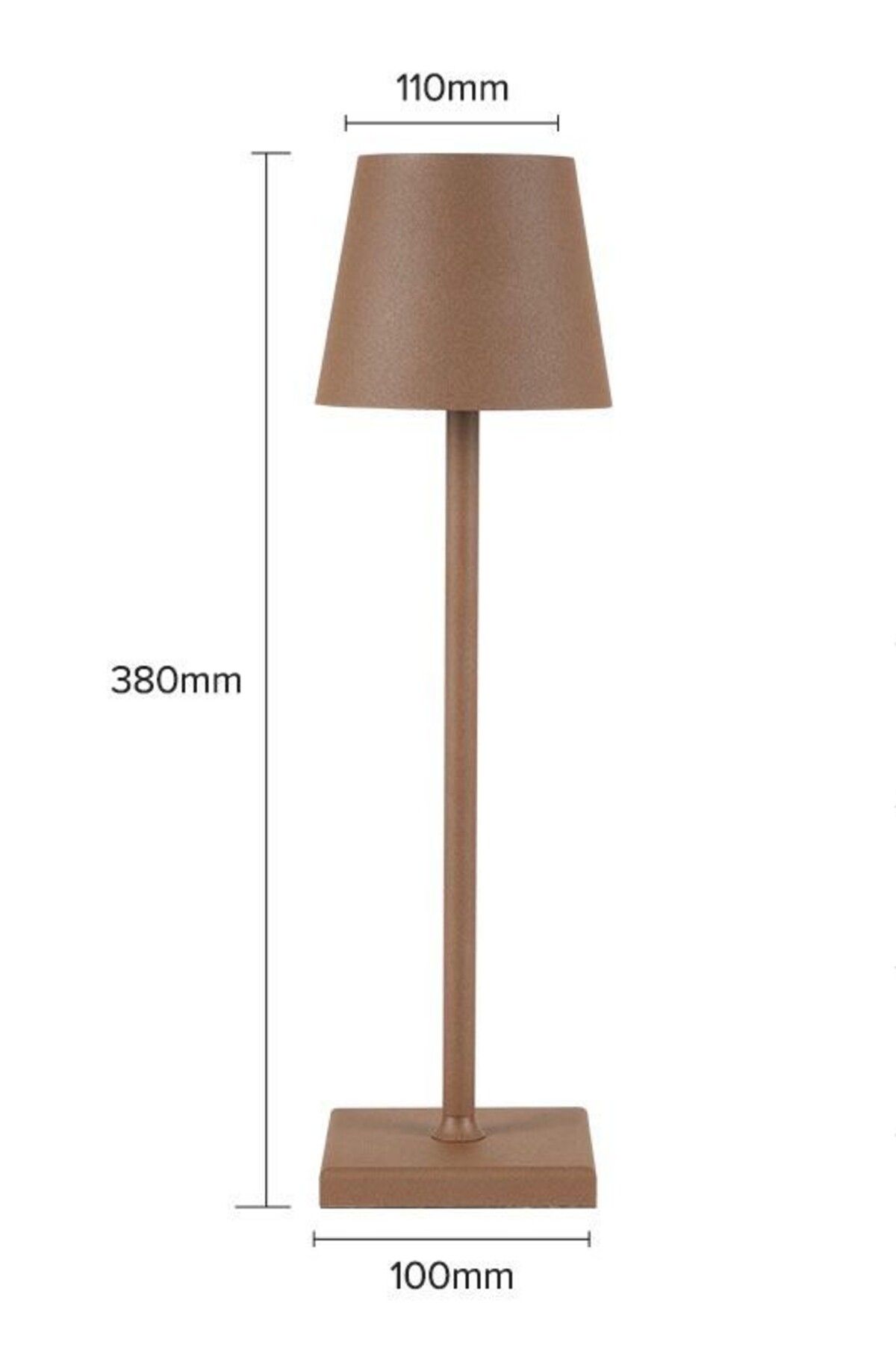 Tescomak-Rechargeable touch LED table lamp with telescopic rod, brown 8