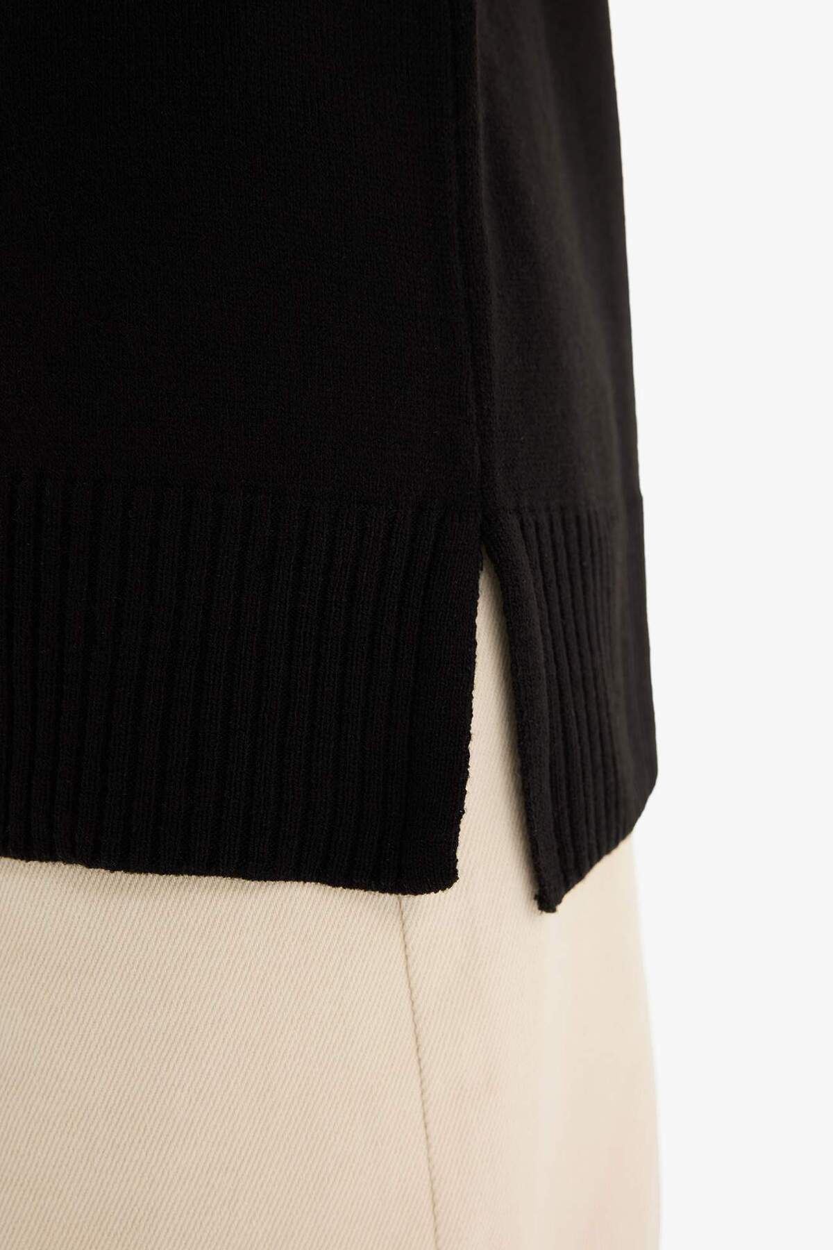 DeFacto-Regular Fit Crew Neck Basic Plain Long Sleeve Tunic C4474Ax25Wn 6