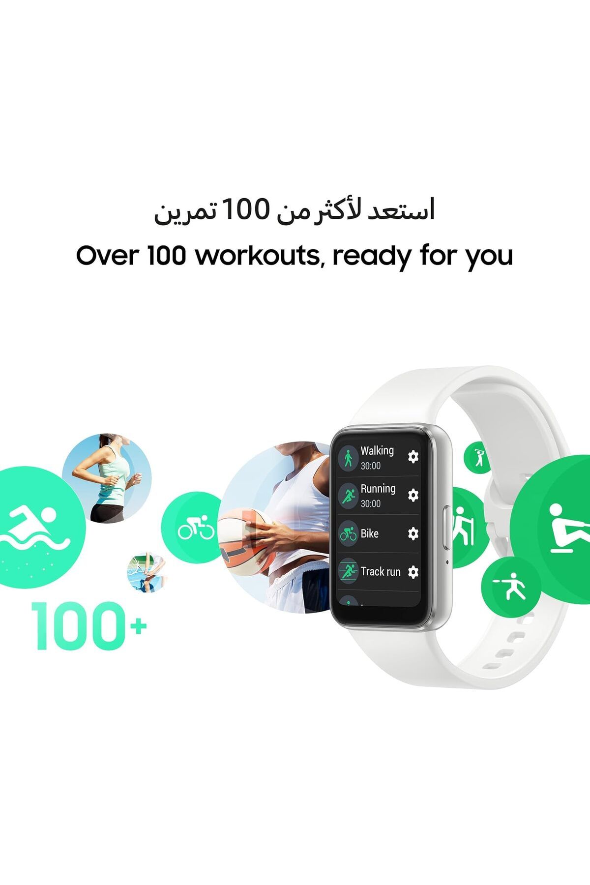 Samsung-Galaxy Fit3 Smartwatch, Exercise and Sleep Tracking, Fall Detection, Bluetooth, 40mm, Silver 7