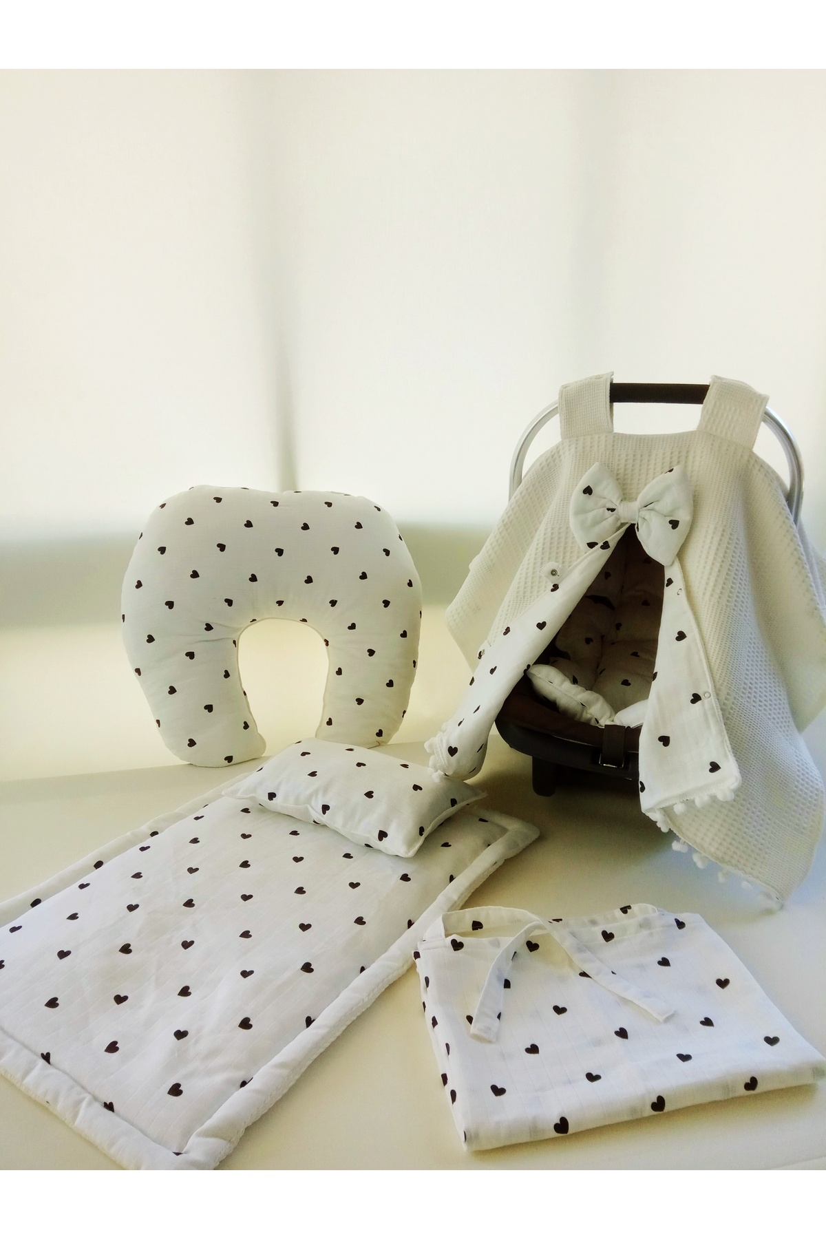 Wenaris % 100 pamuk Puset Örtüsü PUSET MİNDERİ ALTAÇMA VE YASTIK EMZİRME ÖNLÜĞÜ EMZİRME YASTIĞI fotoğrafı 2 (önizleme)