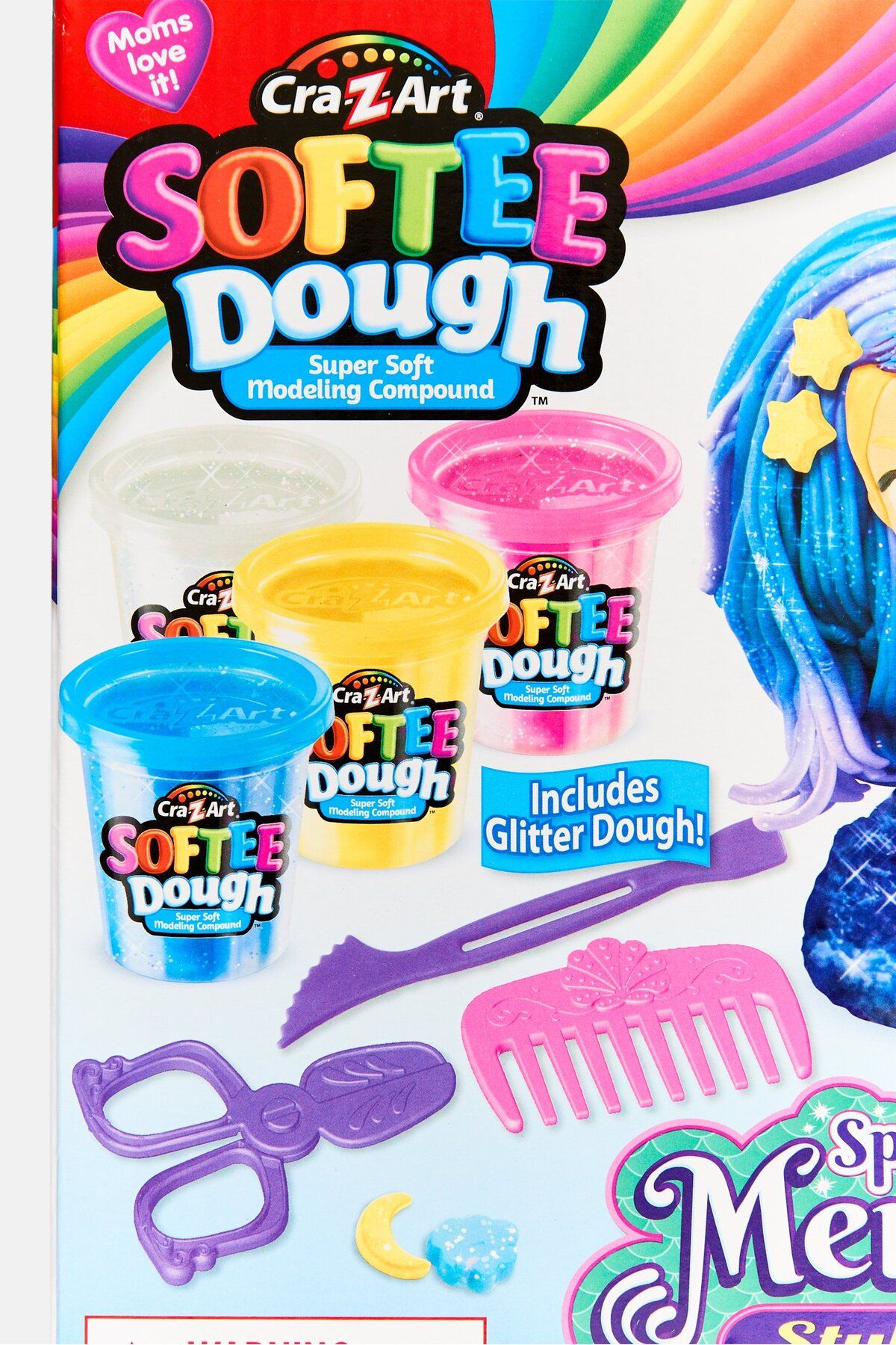 CrazArt-Softee Dough - Modeling Compounds Sparkling Mermaid Stylin Salon Playset 5