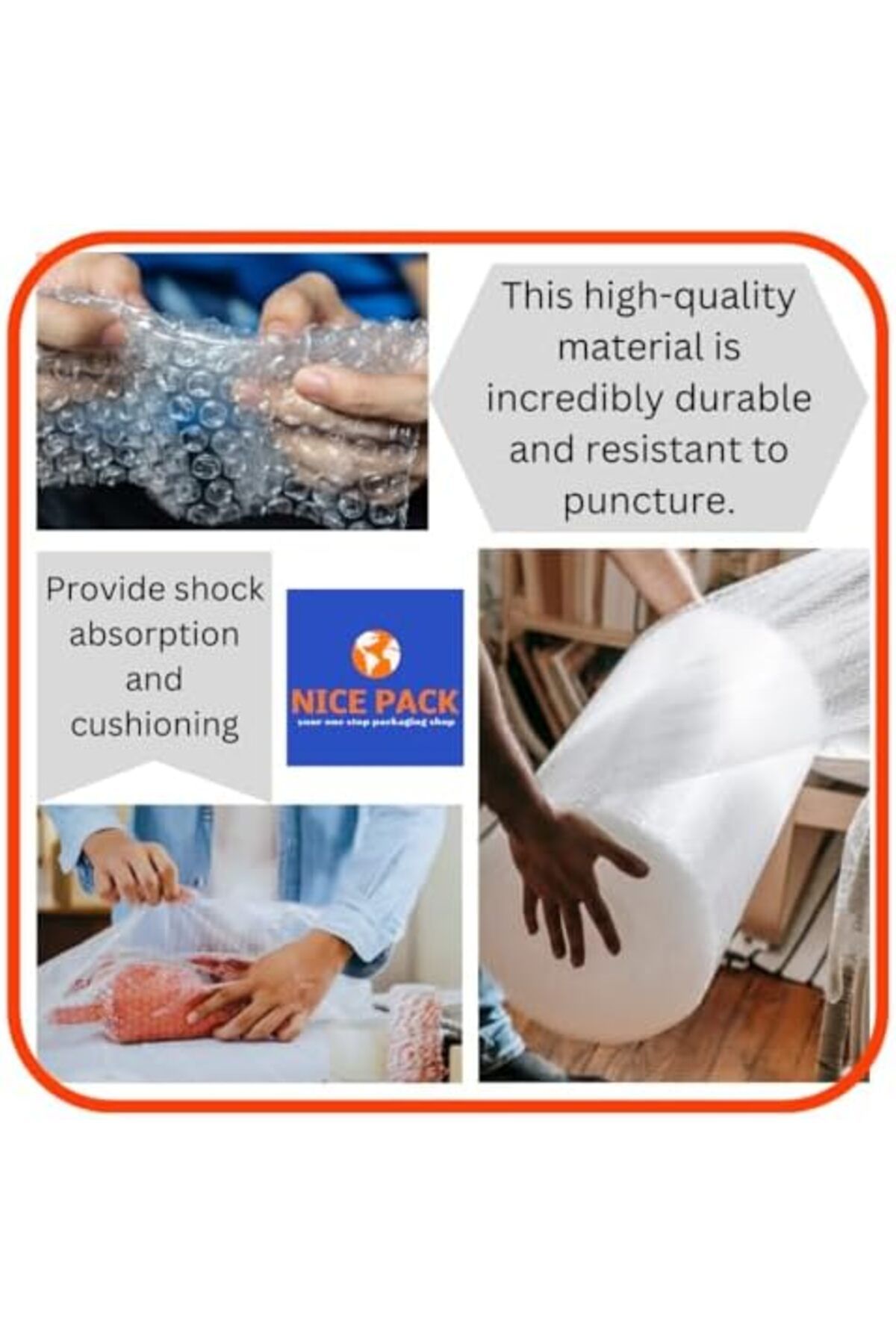 Other-Nice Pack Bubble Wrap Roll Packing Bubble Roll Air Bubble Cushioning Wrap Roll for Packaging Fragile 3