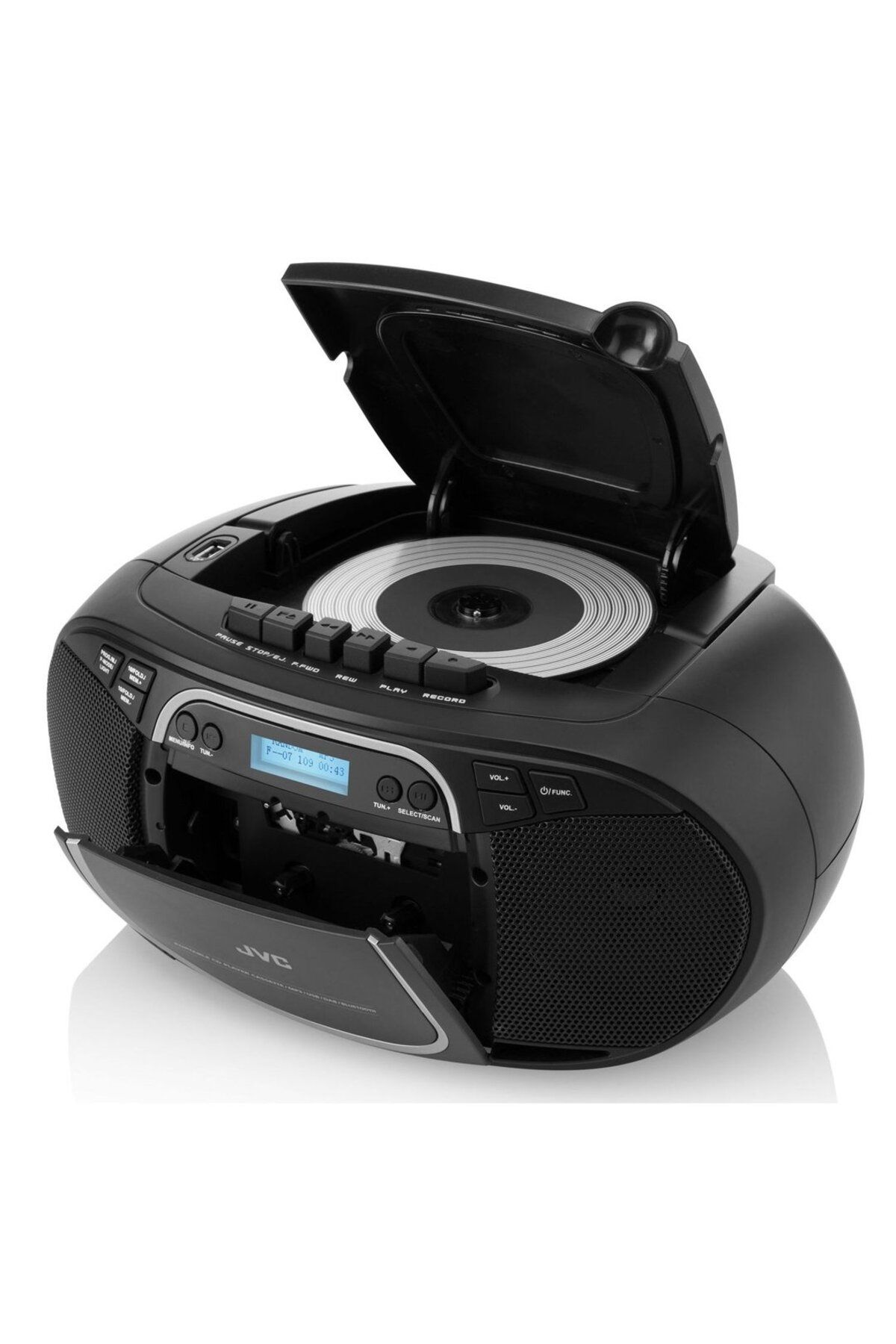 JVC-Radio cassette player with CD player RC-E561B-DAB,2 x 1.5 W RMS,Bluetooth/USB/MP3, DAB+/Tuner FM 7