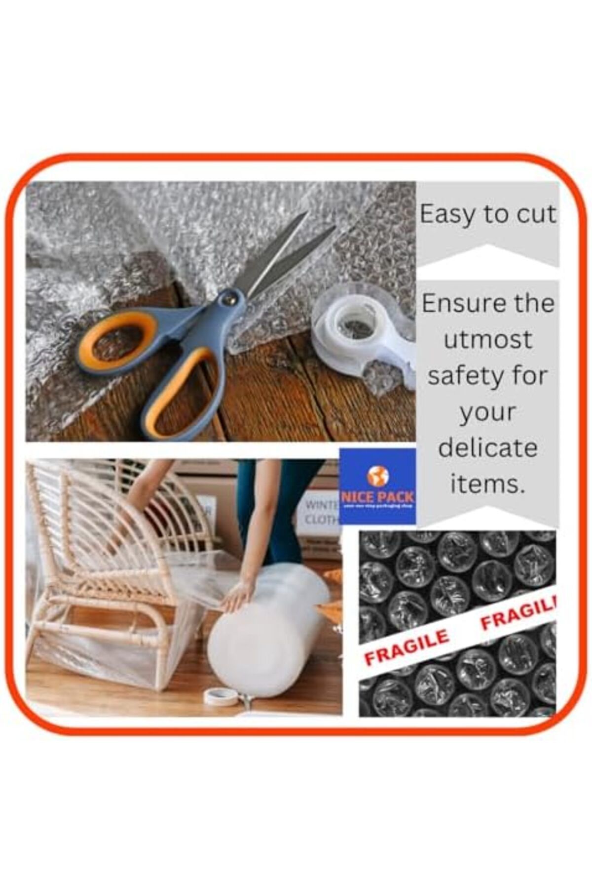 Other-Nice Pack Bubble Wrap Roll Packing Bubble Roll Air Bubble Cushioning Wrap Roll for Packaging Fragile 4