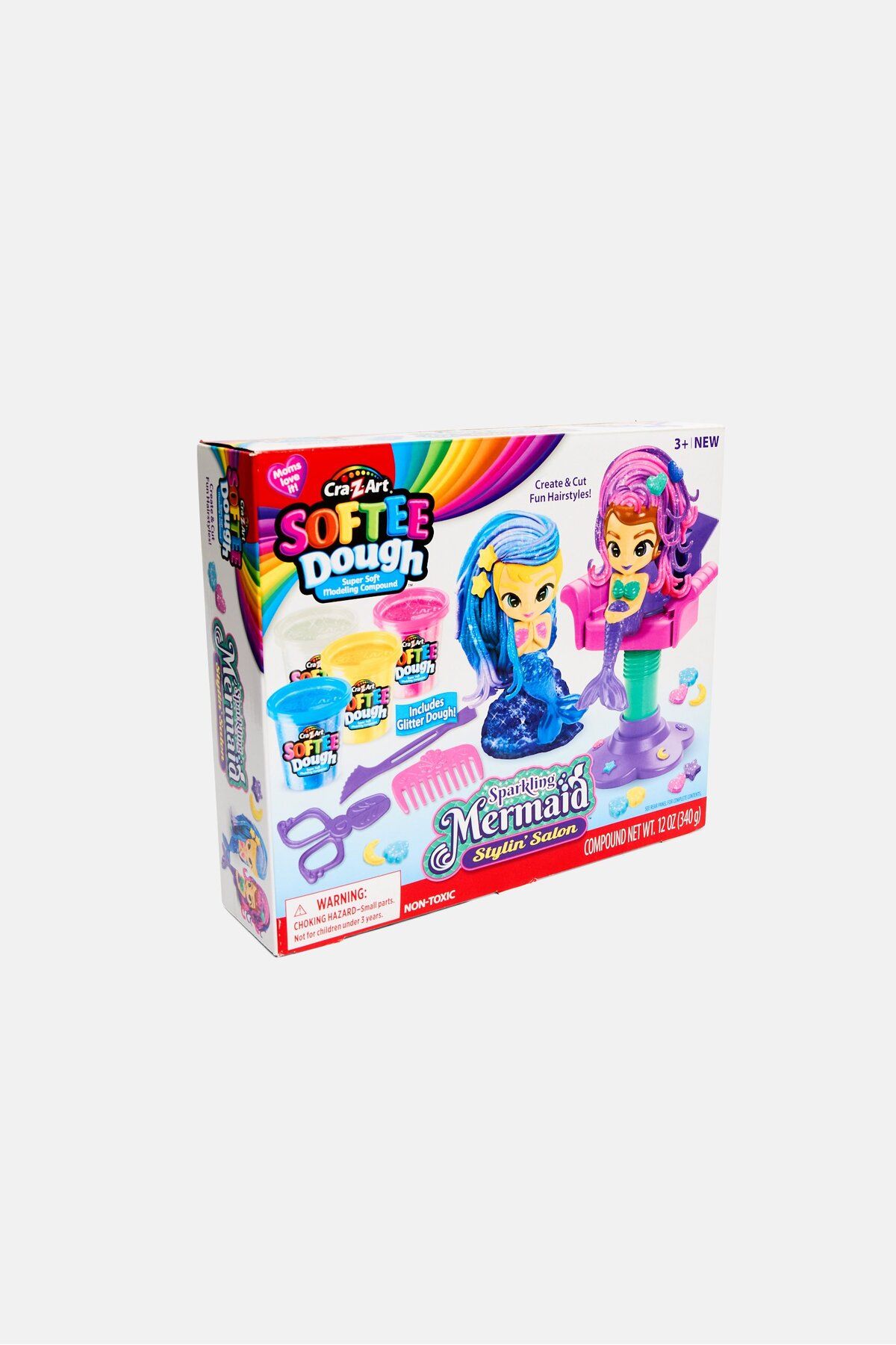 CrazArt-Softee Dough - Modeling Compounds Sparkling Mermaid Stylin Salon Playset 3