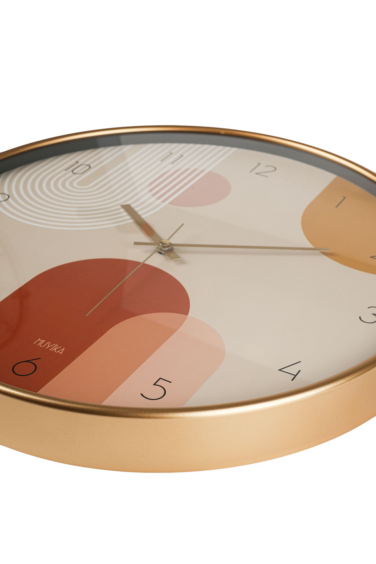 Muyika Design-Modern Wall Clock Bohemian Style with Silent Mechanism – Glass Front Surface, Digital Printing - Pino Bhm 42 4