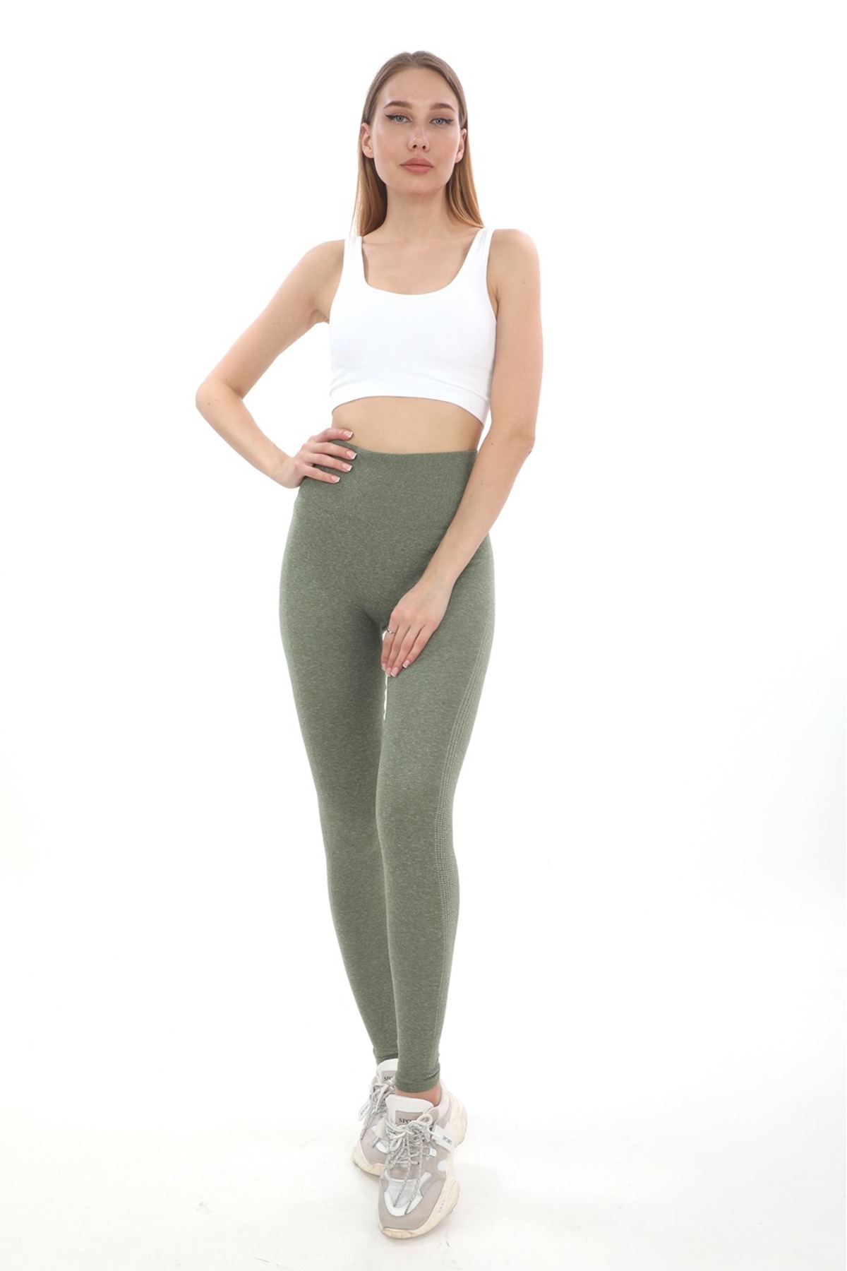 NOLYA MODA  Yüksek Bel Dikişsiz Spor Tayt