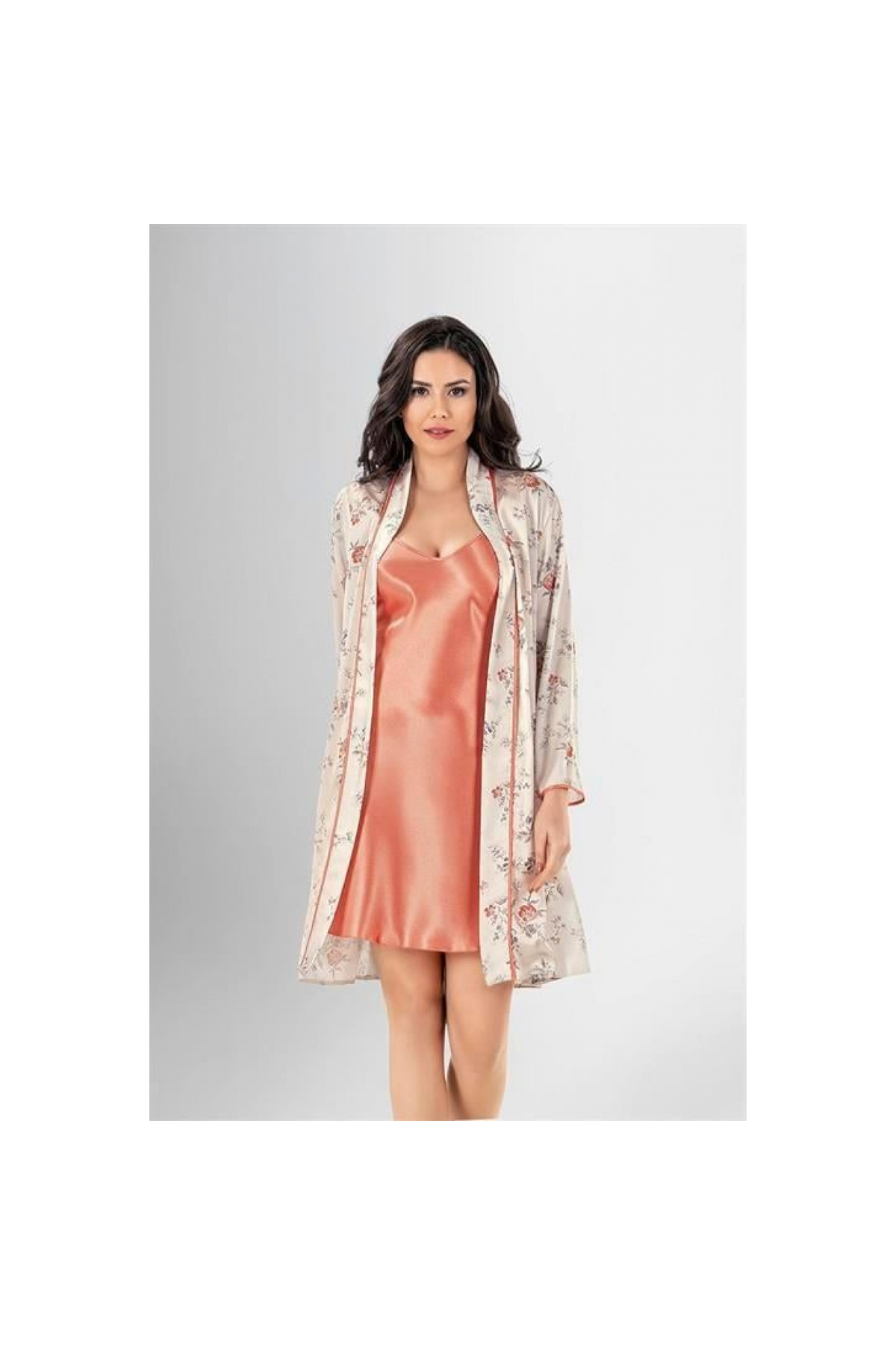 Narnuga MARSiLYAN- 2 Li Kısa Sabahlık Takımı Desenli 1962